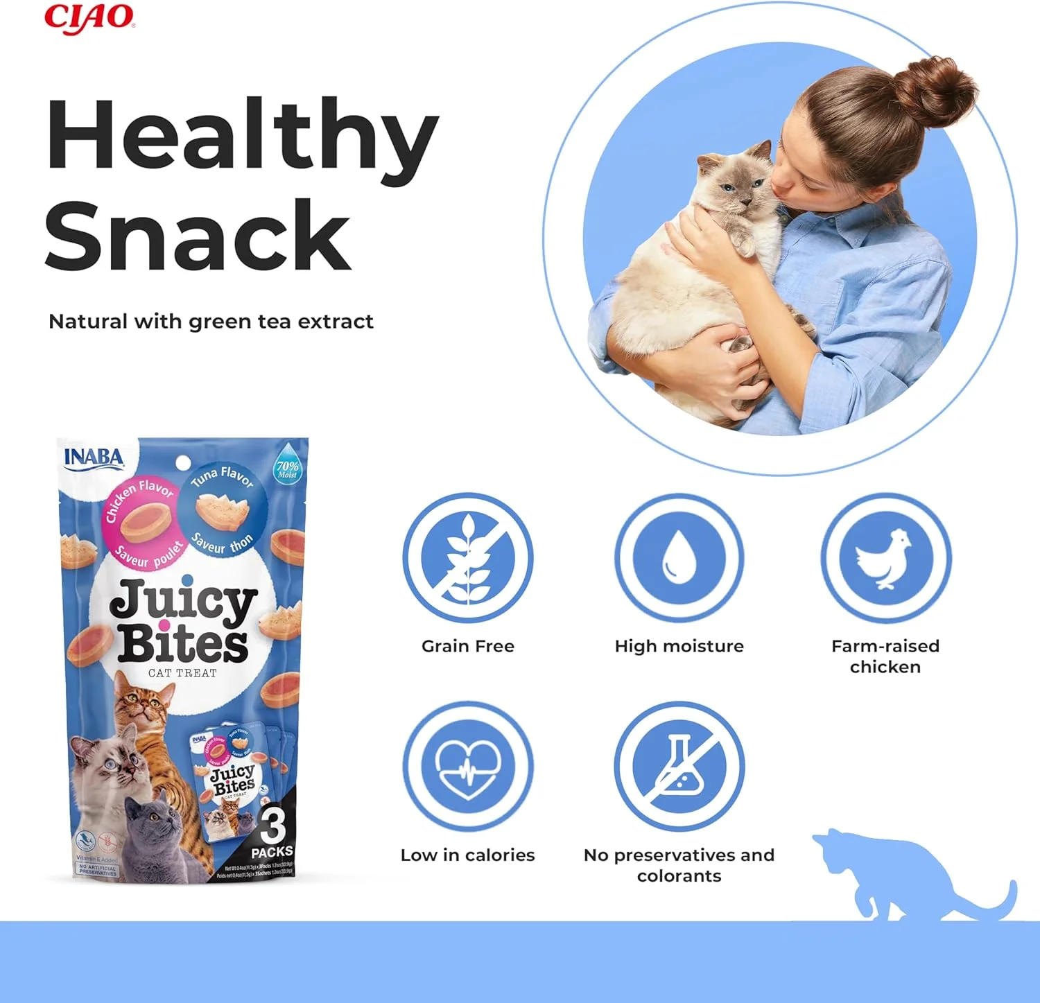 Ciao Juicy Bites Cat Treat - Tuna & Chicken Flavour - Image 2
