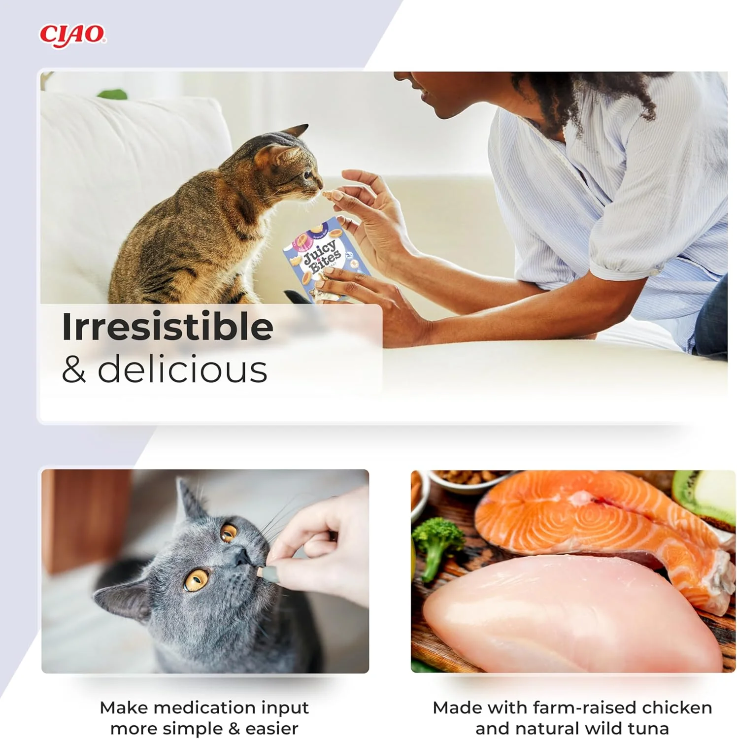 Ciao Juicy Bites Cat Treat - Tuna & Chicken Flavour - Image 3