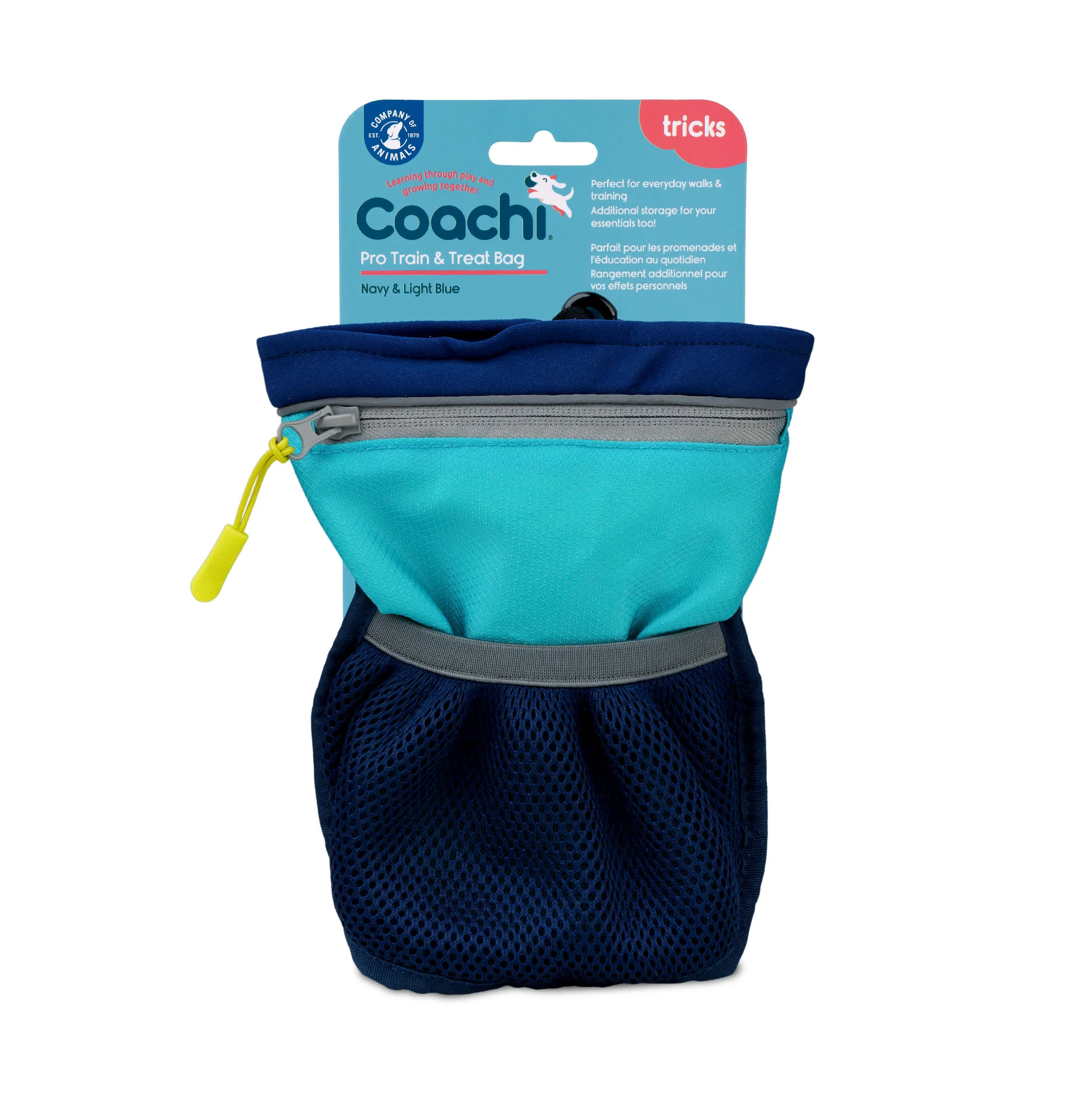 Coachi Pro Train & Treat Bag for Dogs - Navy & Light Blue - Image 2