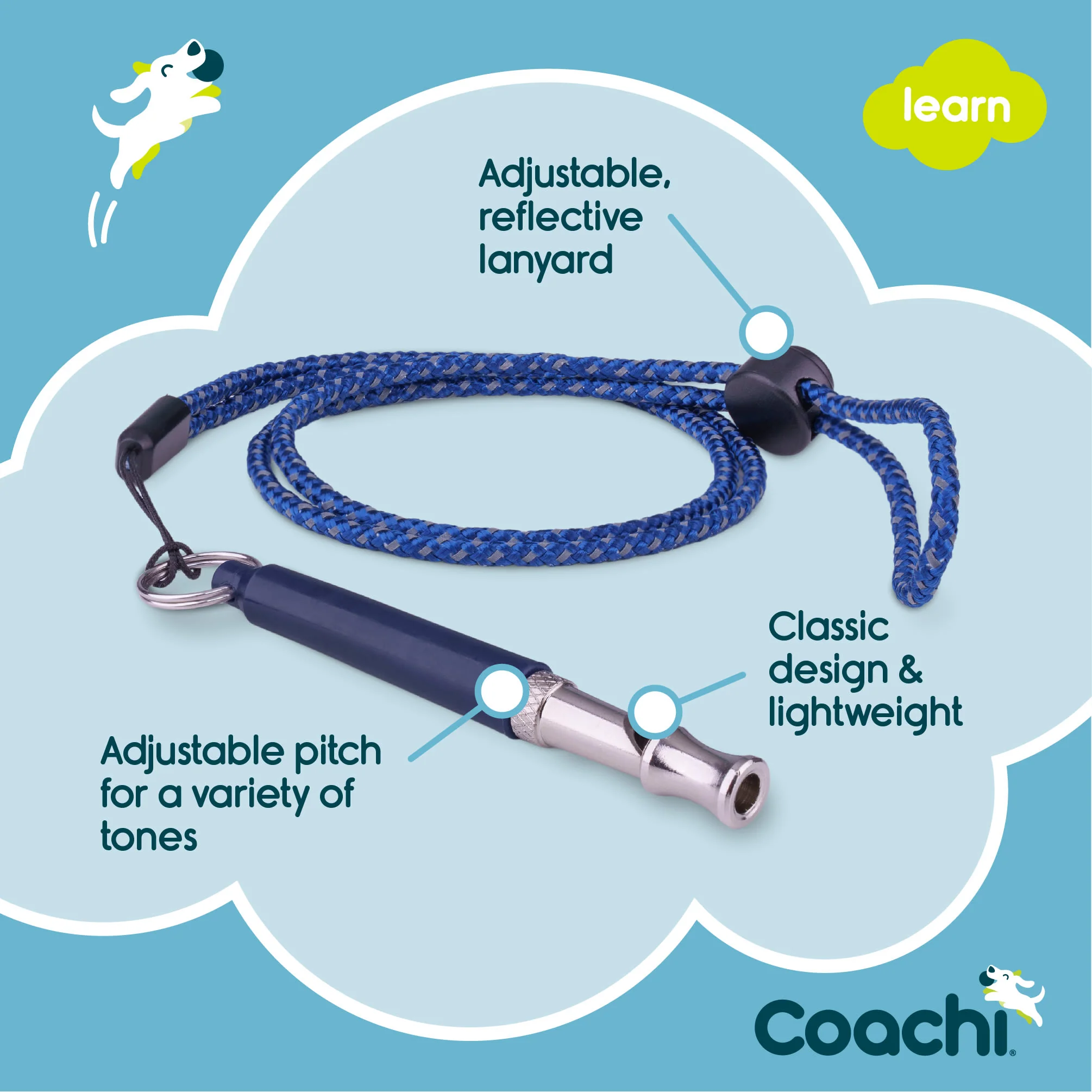 Coachi Professional Whistle for Dogs - Navy - Image 5