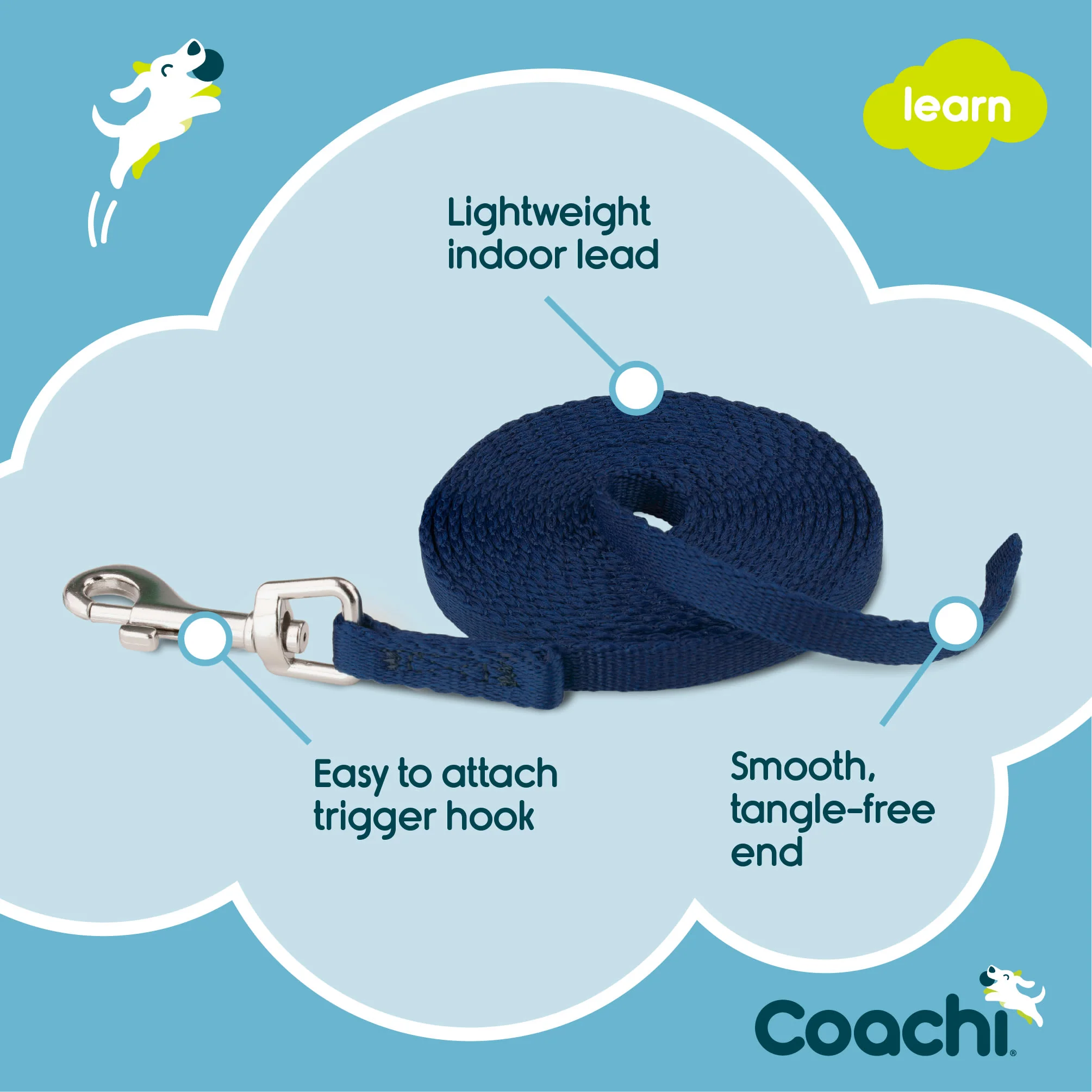 Coachi Puppy Training Line for Dogs - Navy - Image 5