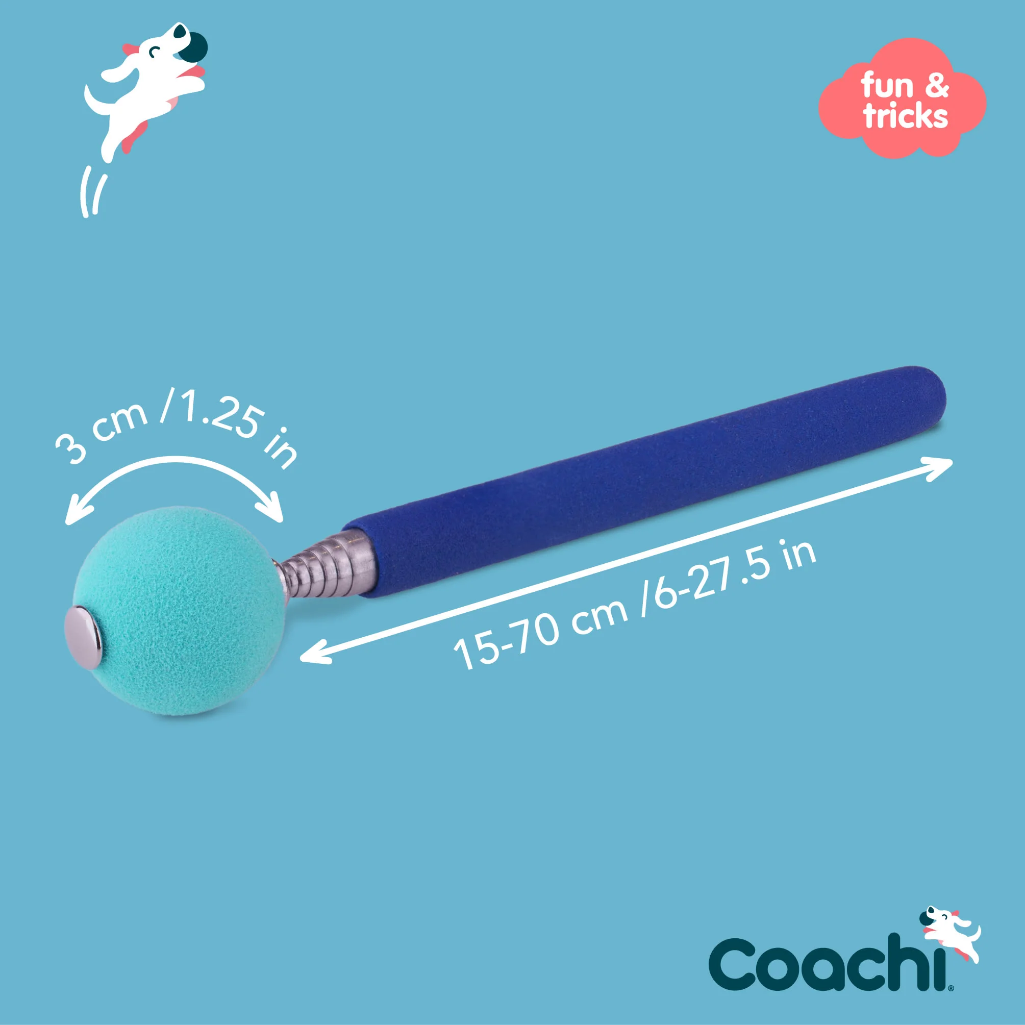 Coachi Target Stick for Dogs - Navy & Light Blue - Image 6