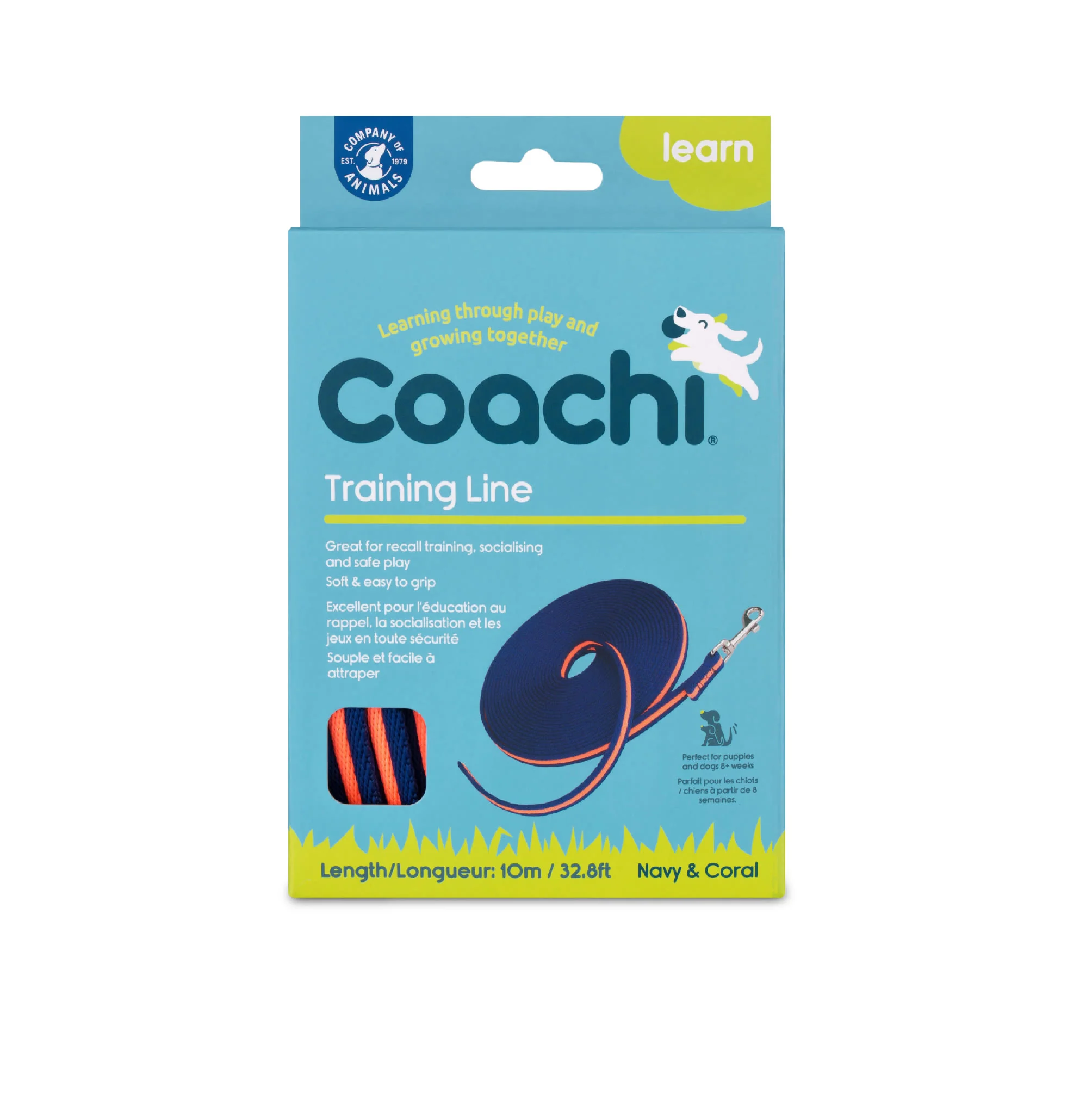 Coachi Training Line for Dogs - Navy & Coral - Image 3