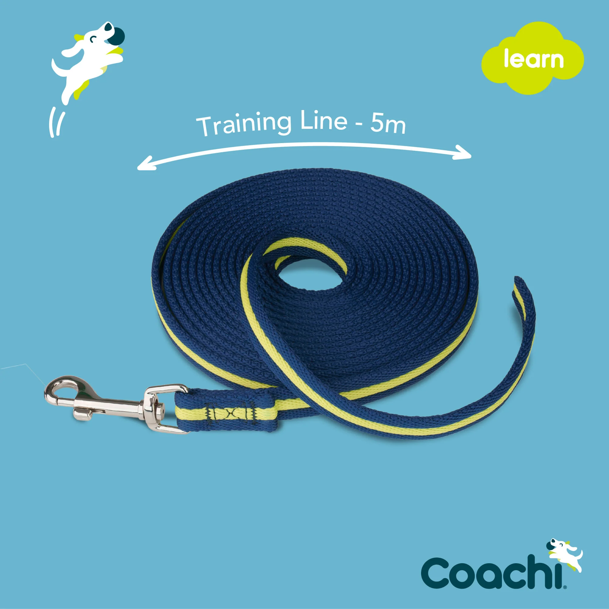 Coachi Training Line for Dogs - Navy & Lime - Image 6