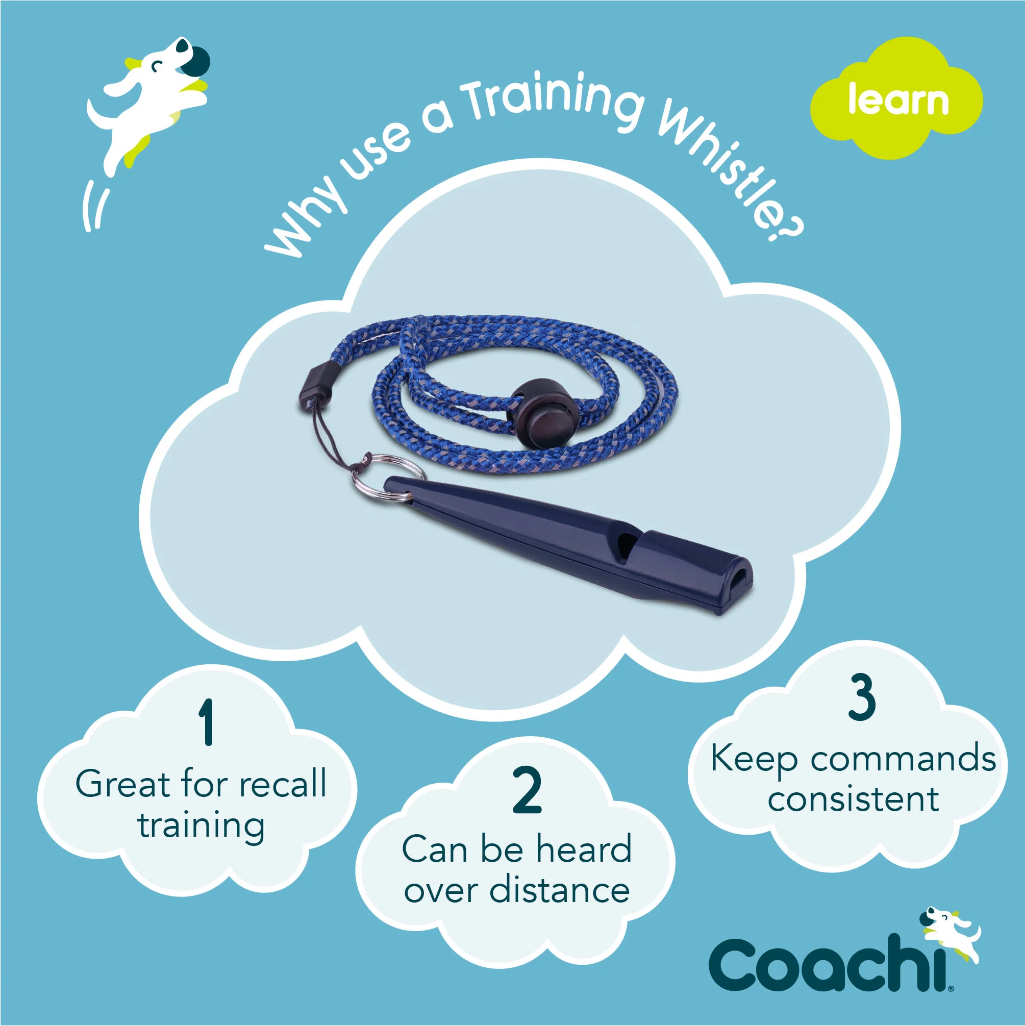 Coachi Training Whistle for Dogs - Navy - Image 4