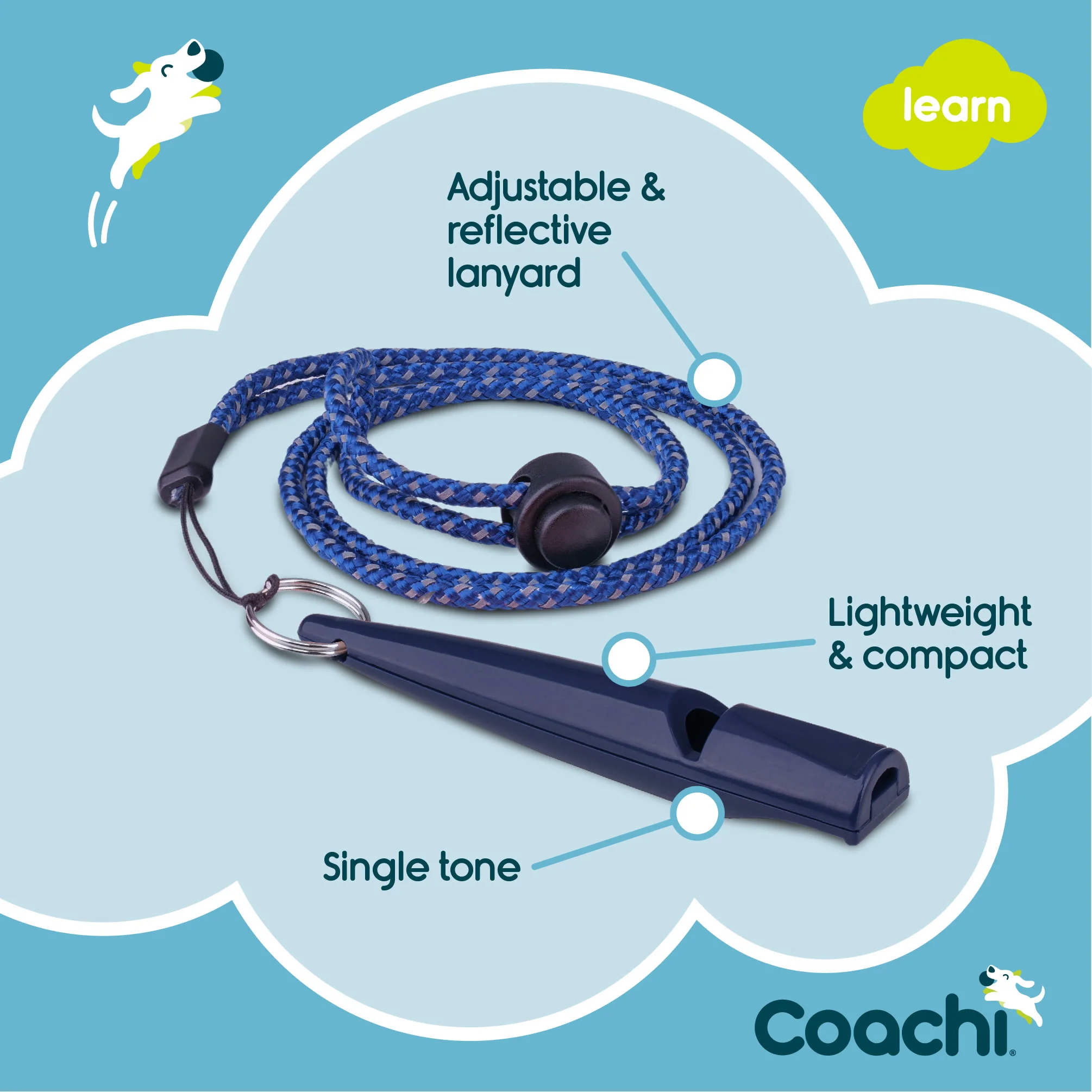 Coachi Training Whistle for Dogs - Navy - Image 5
