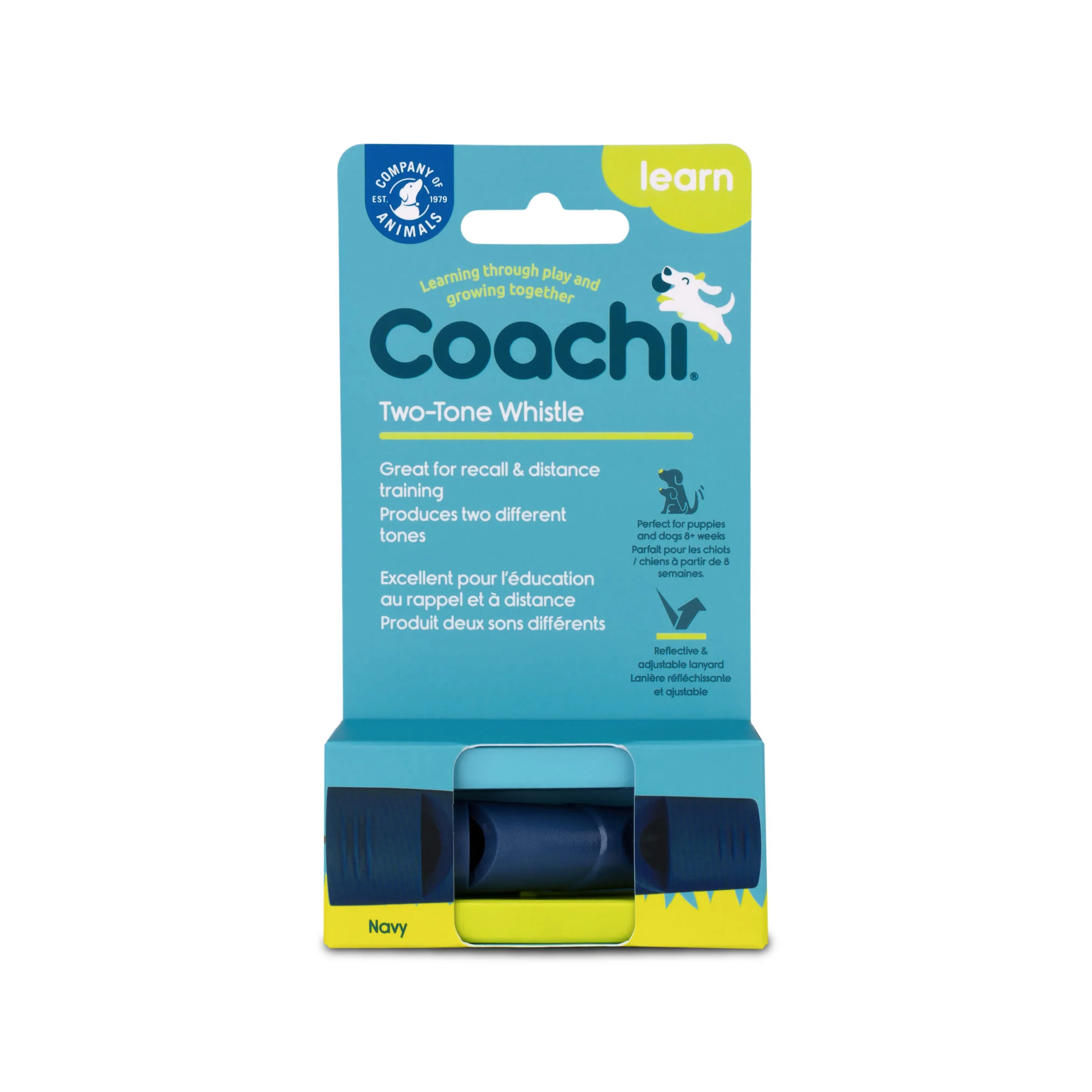 Coachi Two-Tone Whistle for Dogs - Navy - Image 3