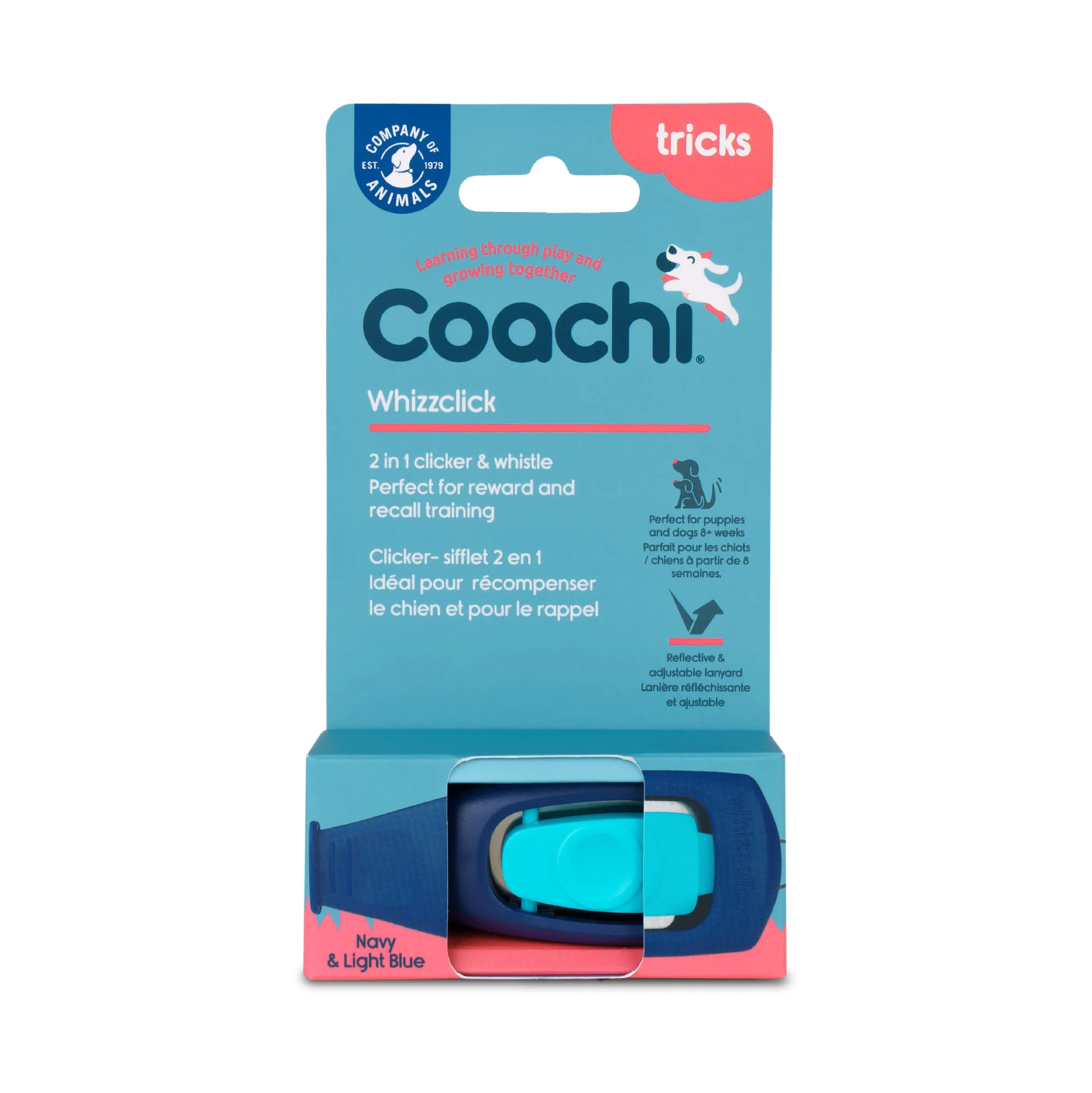 Coachi Whizzclick for Dogs - Navy & Light Blue - Image 3