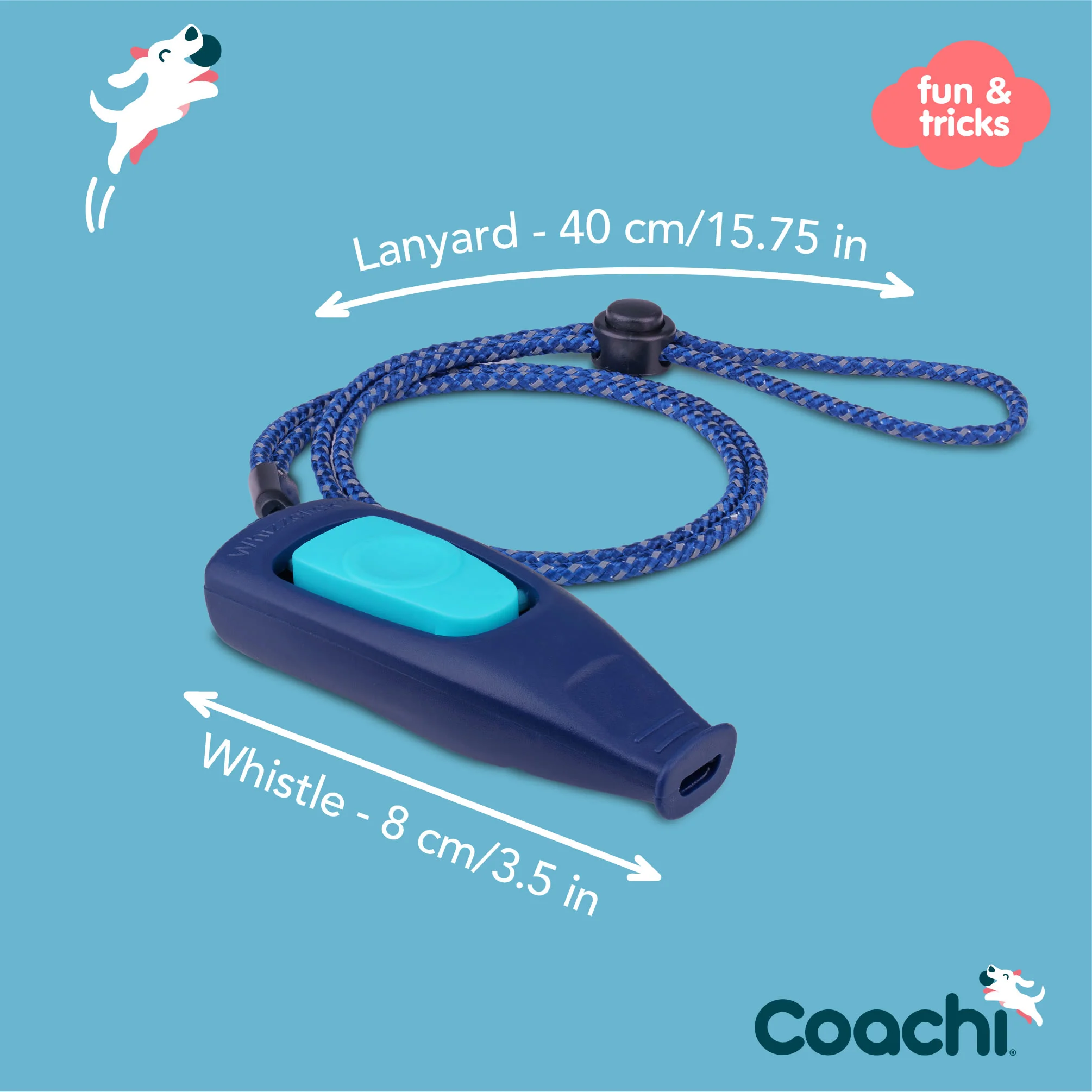 Coachi Whizzclick for Dogs - Navy & Light Blue - Image 6