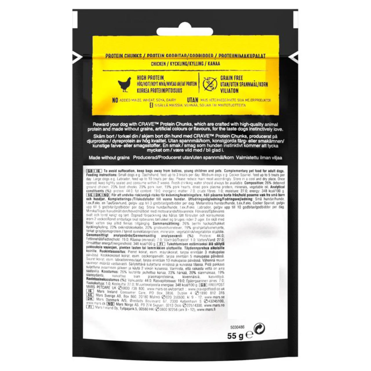 Crave Natural Grain Free Protein Chunks Adult Dog Treat Chicken - Image 4