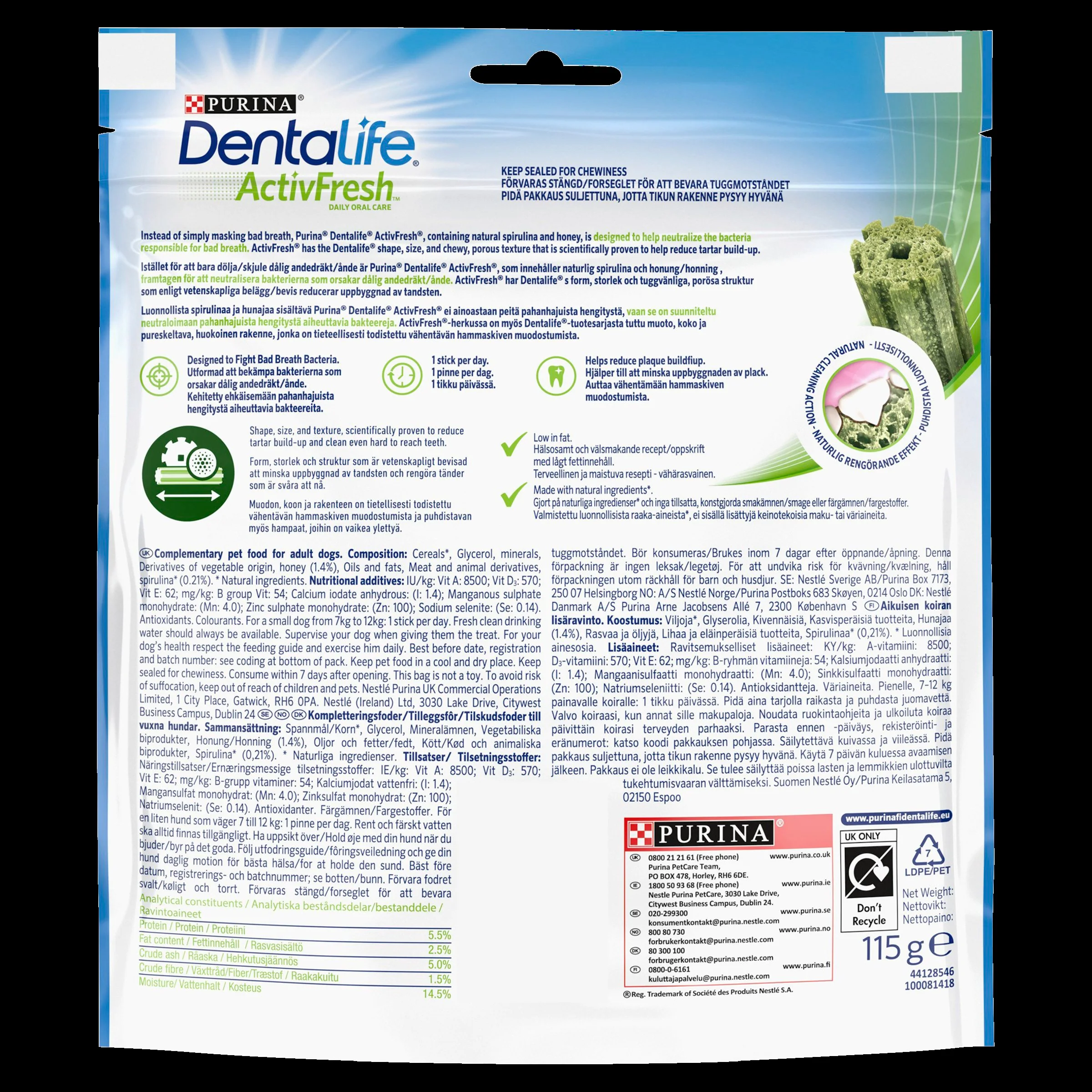 Dentalife ActivFresh Dental Chew Small Dog Treats - Image 9