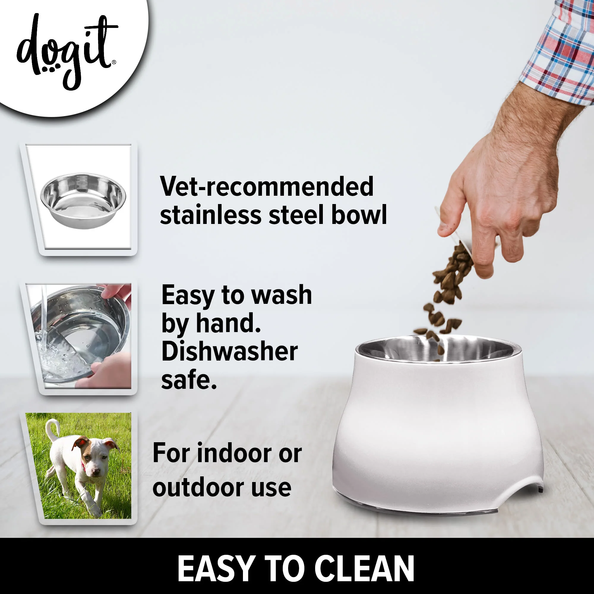 Dogit Elevated Dish Large Dog Bowl - Image 2