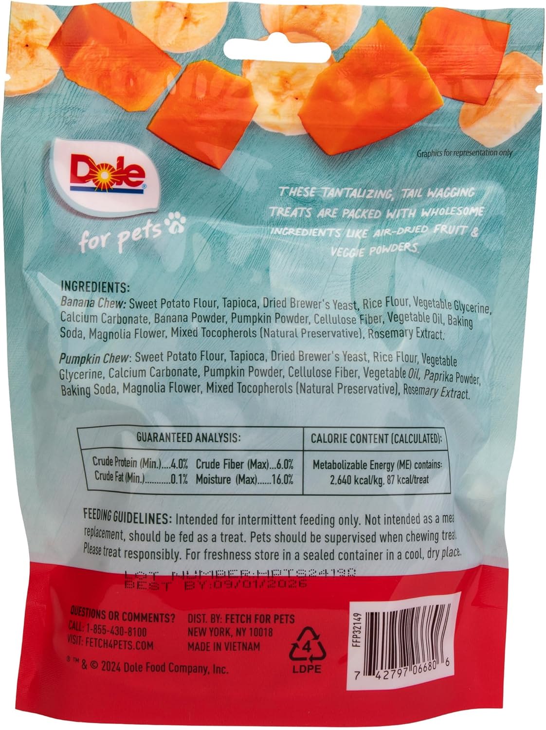 Dole Banana & Pumpkin Dog Chews - Image 2