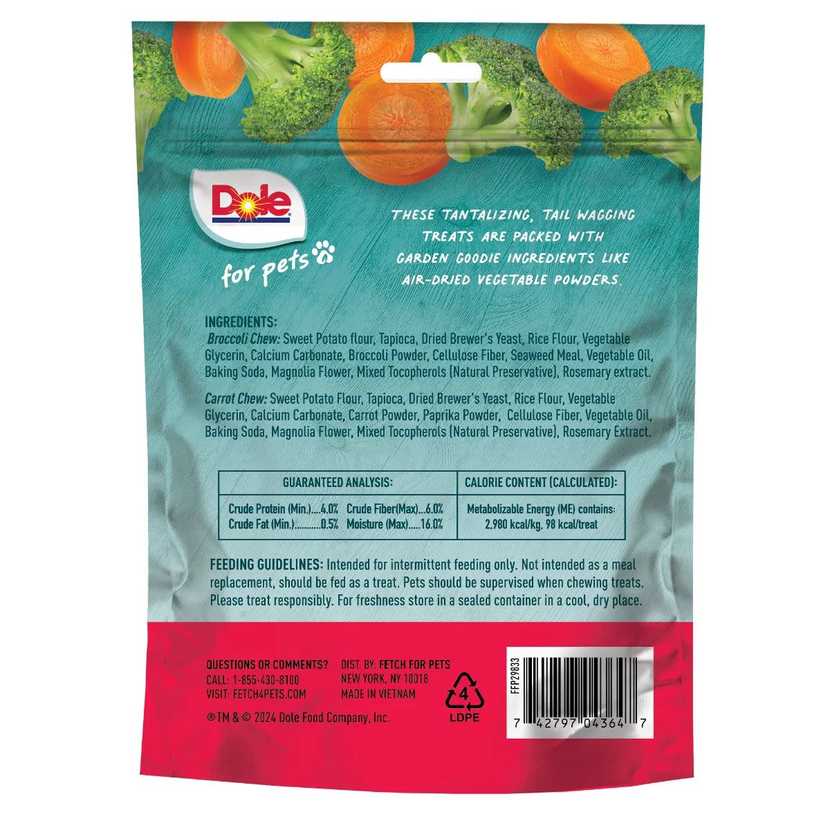 Dole Broccoli & Carrot Dog Chews - Image 2