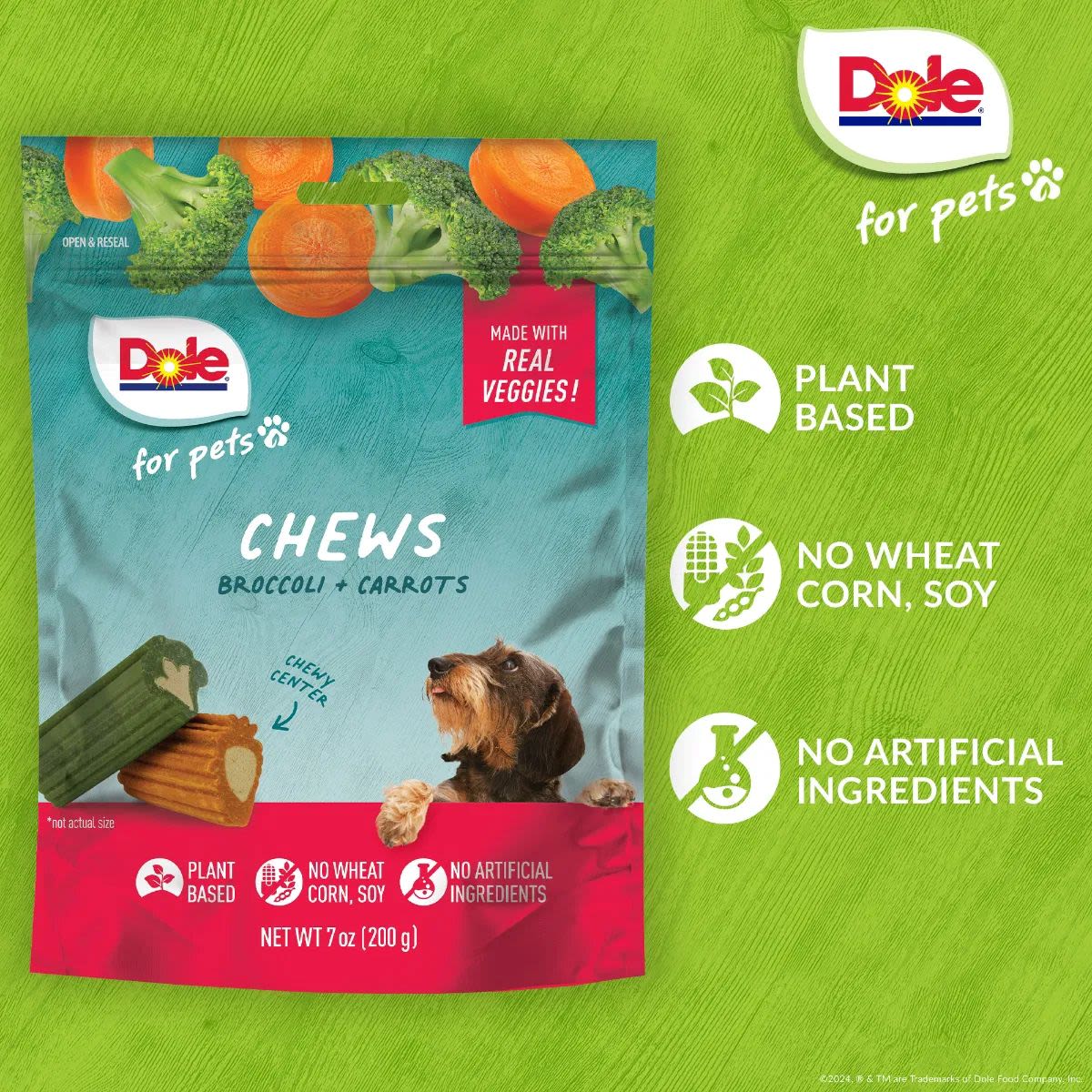 Dole Broccoli & Carrot Dog Chews - Image 6