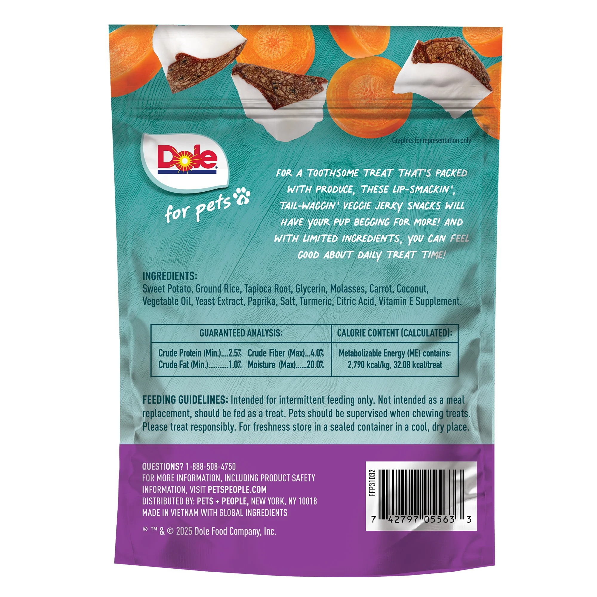 Dole Plant Based Carrot & Coconut Dog Jerky - Image 3