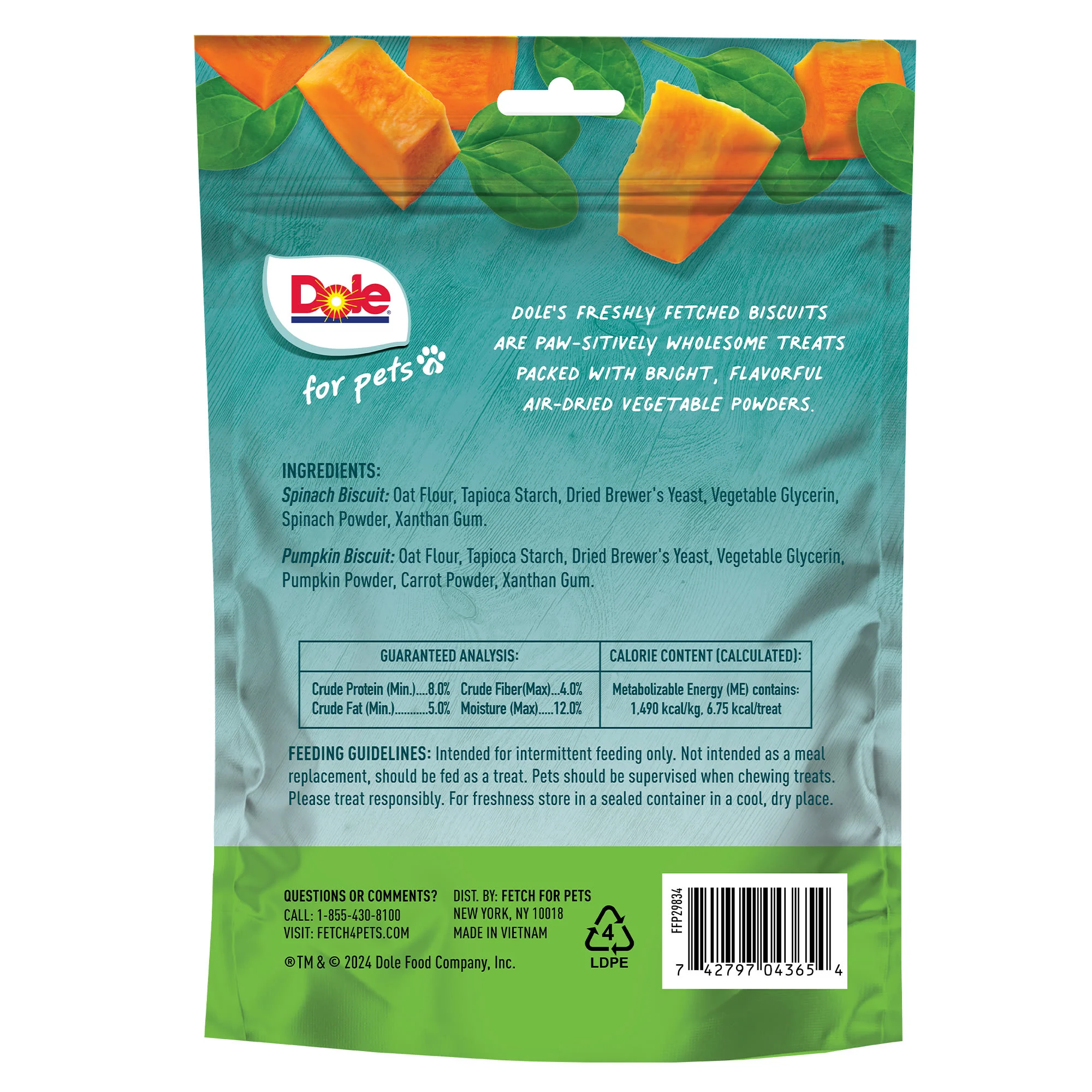 Dole Spinach & Pumpkin Dog Biscuits - Image 2