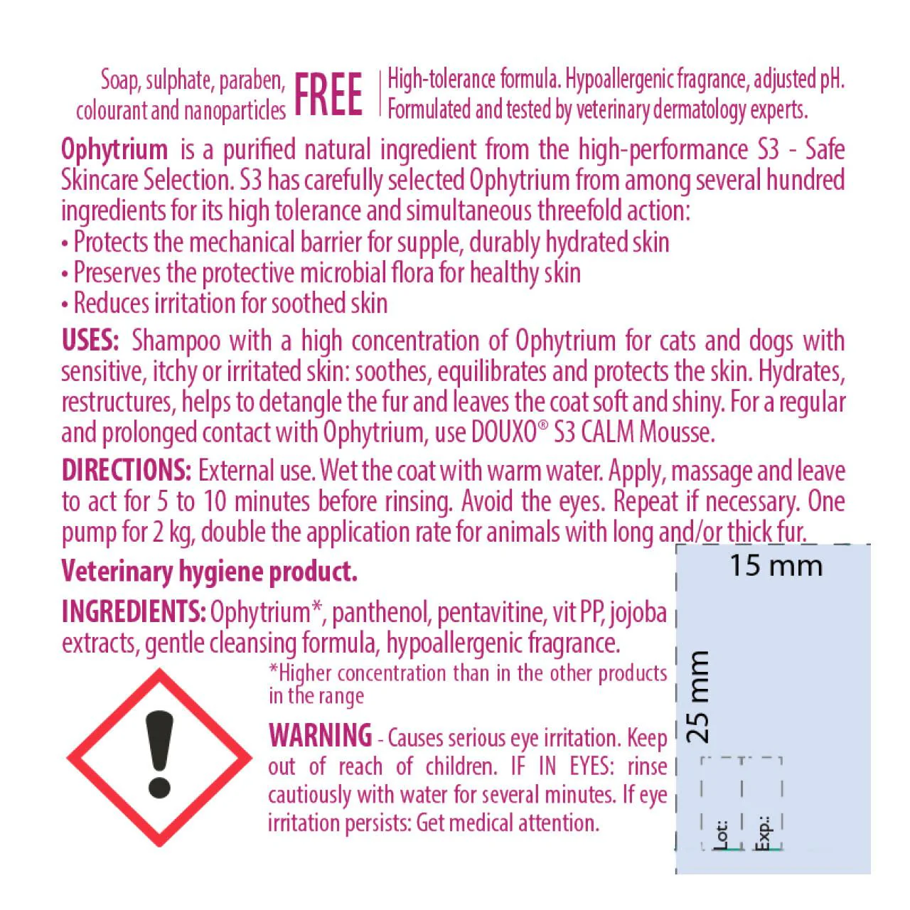 Douxo S3 CALM Shampoo - Image 2