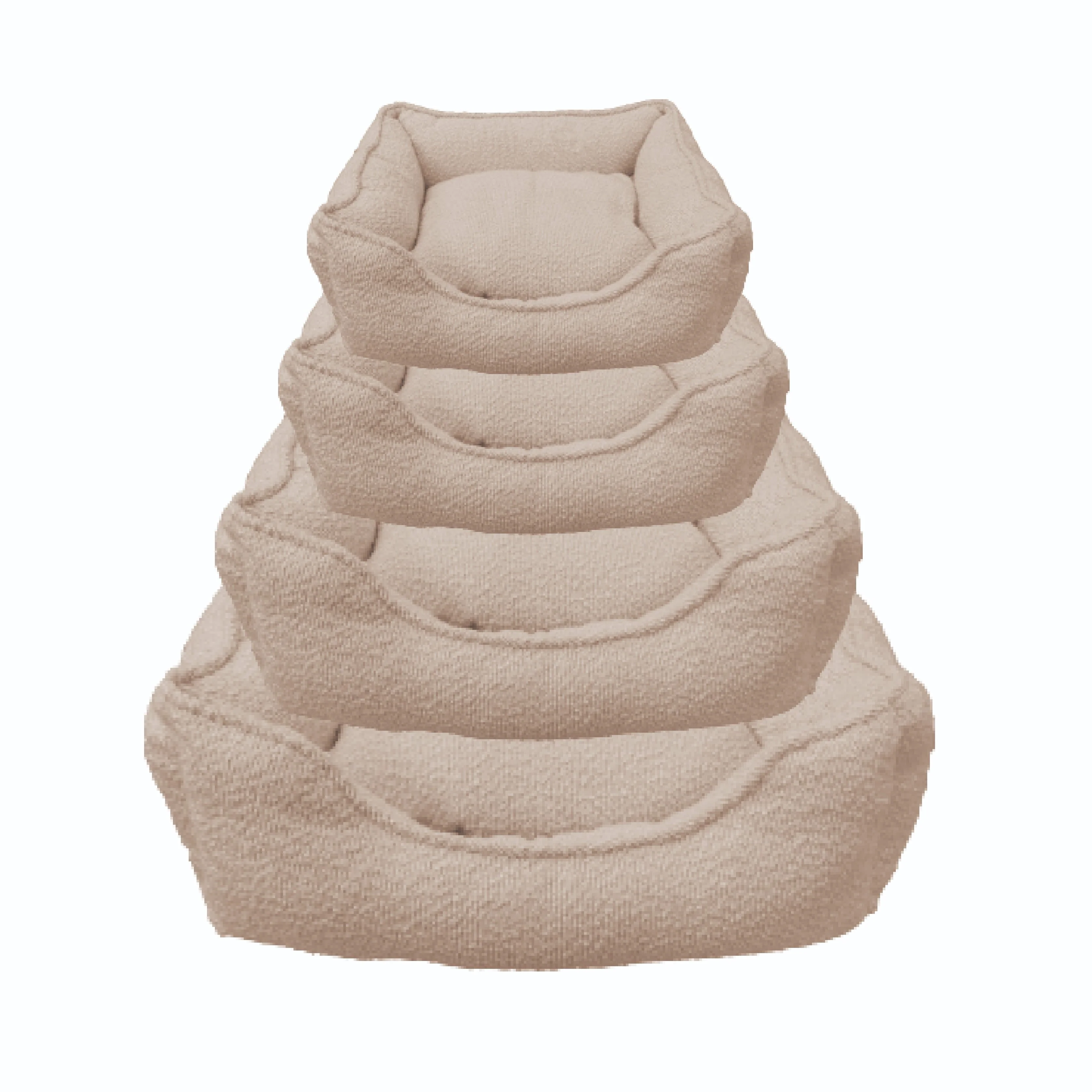 Dream Paws Almond White Boucle Dog Bed - Image 3