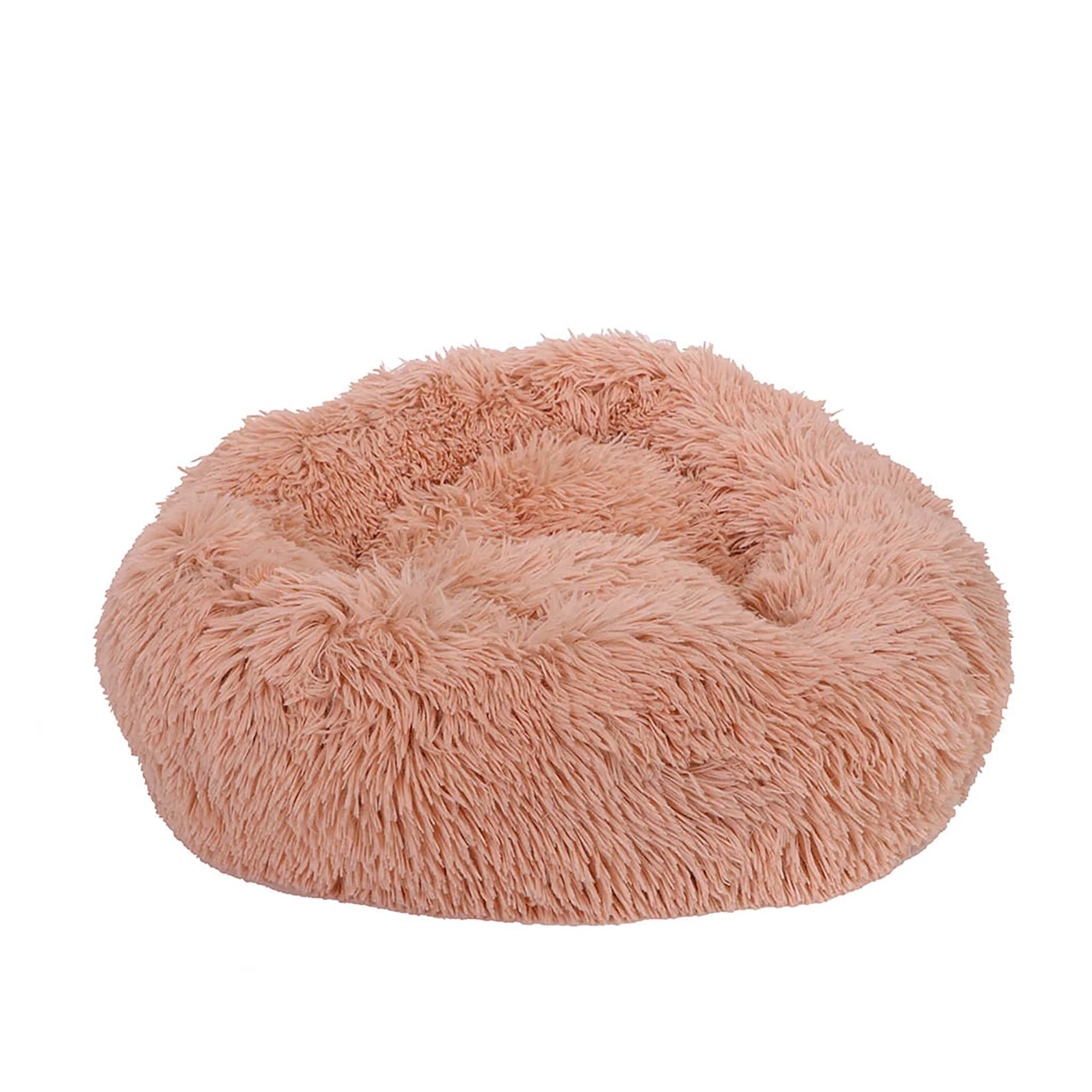 Dream Paws Anxiety Reducing Plush Dog & Cat Bed with Pig Toy - Pink - Image 2