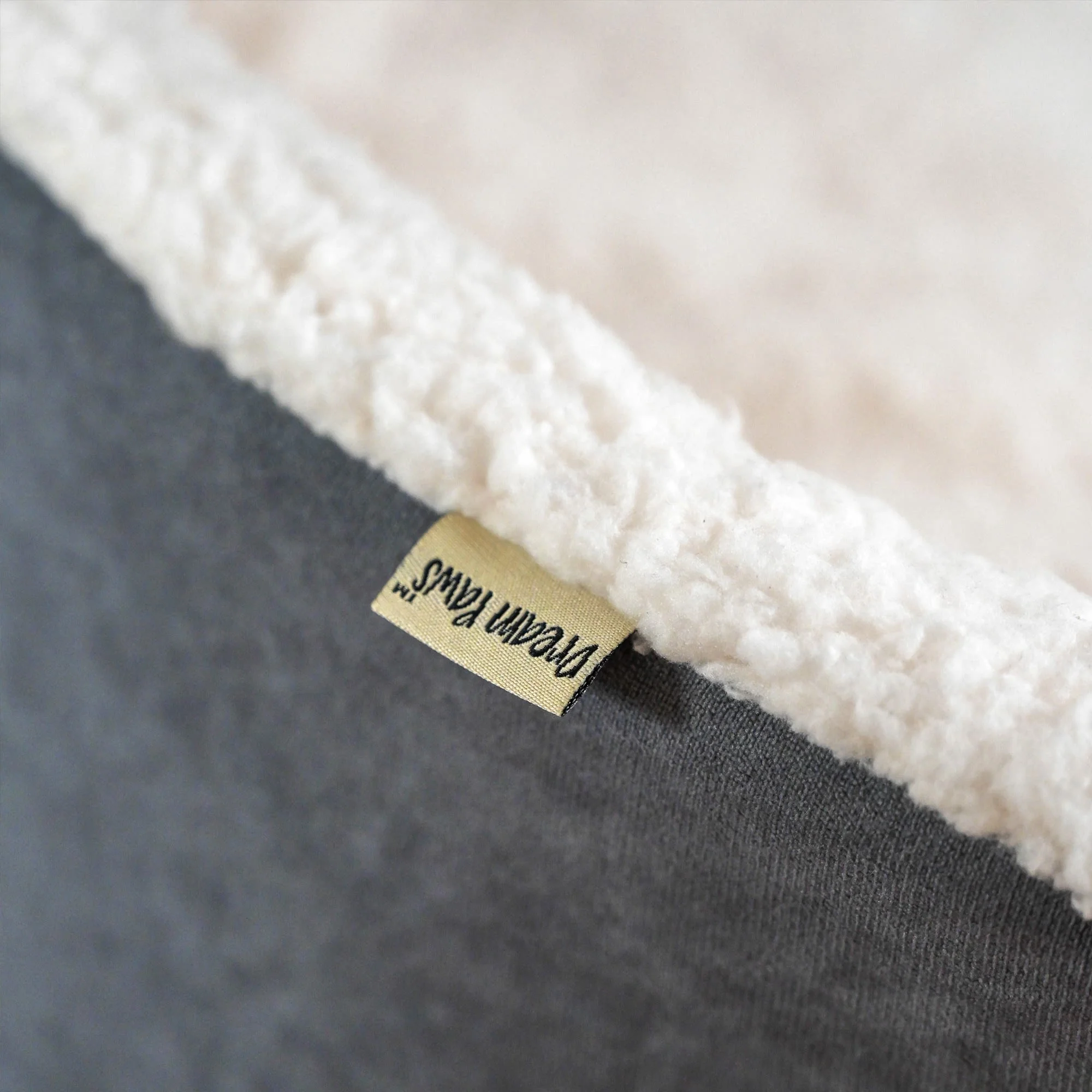 Dream Paws Grey Oval Velvet Dog Bed - Image 3