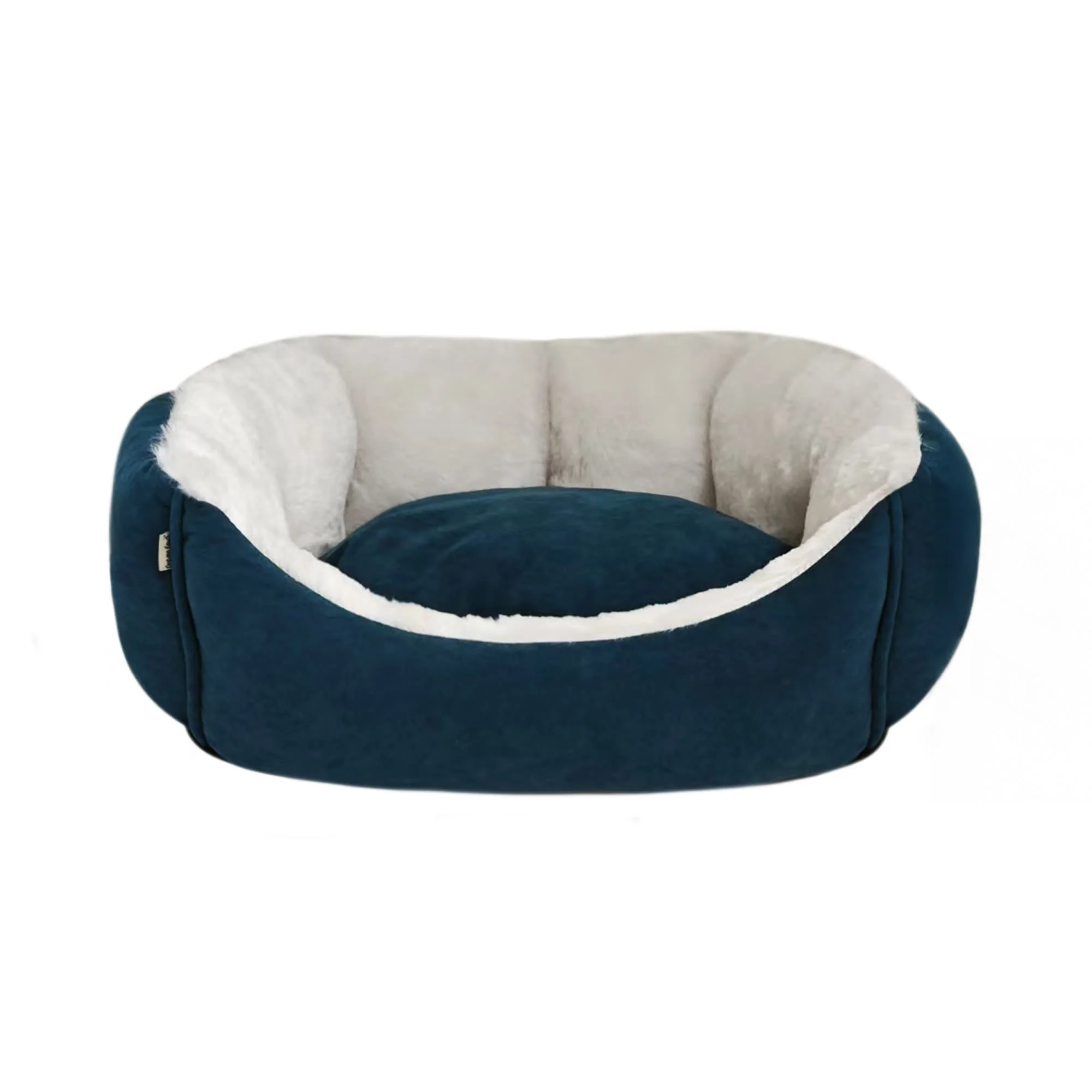 Dream Paws Soft Scalloped Blue Dog Bed - Image 3