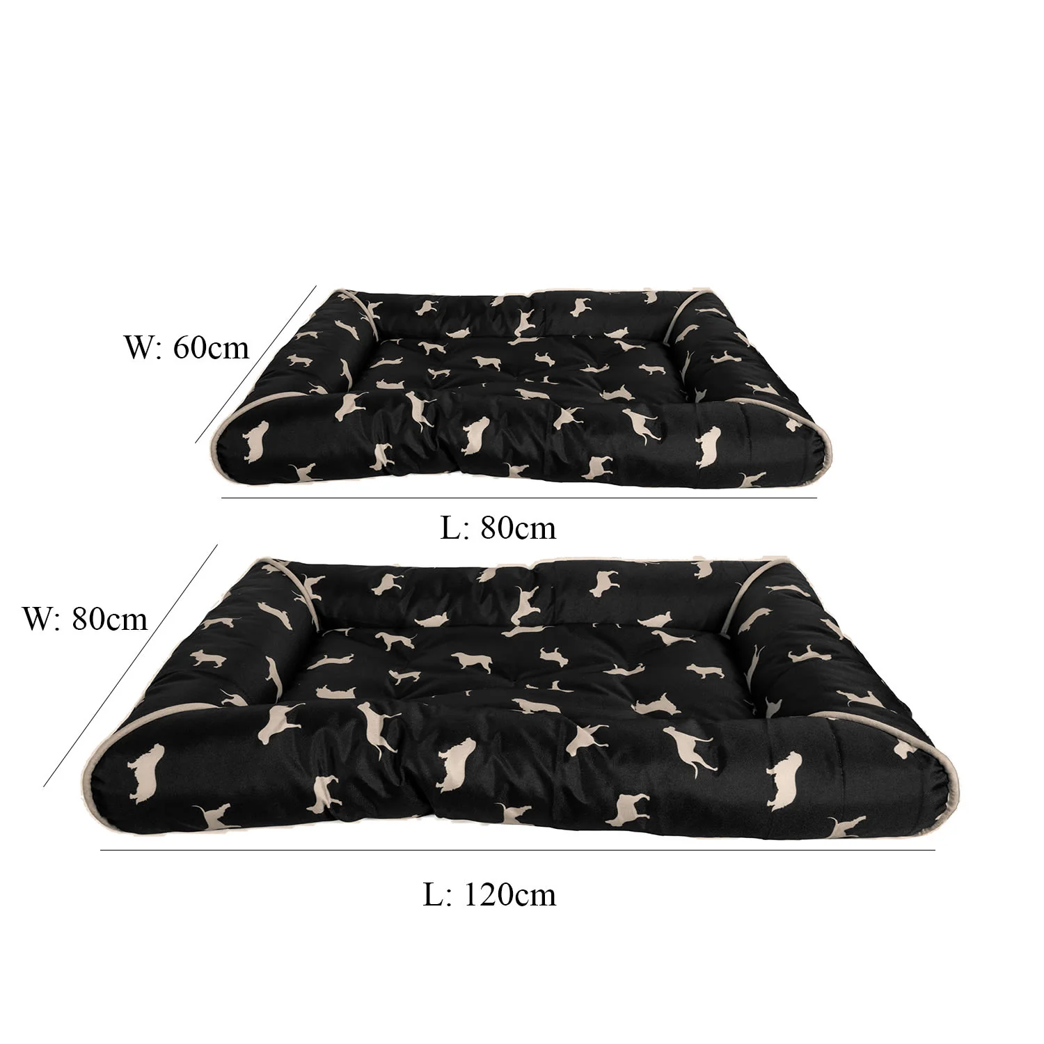 Dream Paws Water Resistant Canvas Dog Print Mattress - Image 2