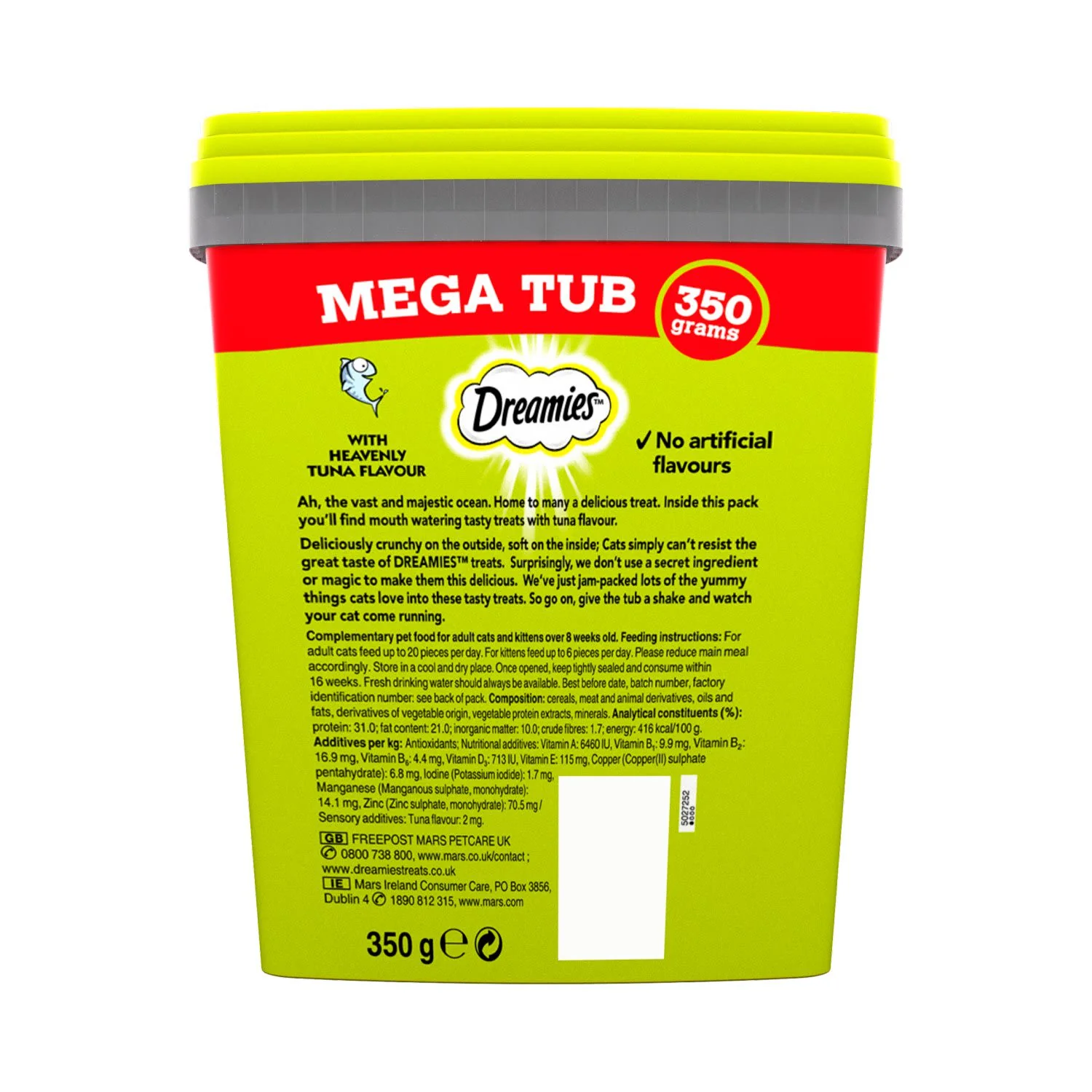 Dreamies Cat Treats Mega Tub - Tuna - Image 3