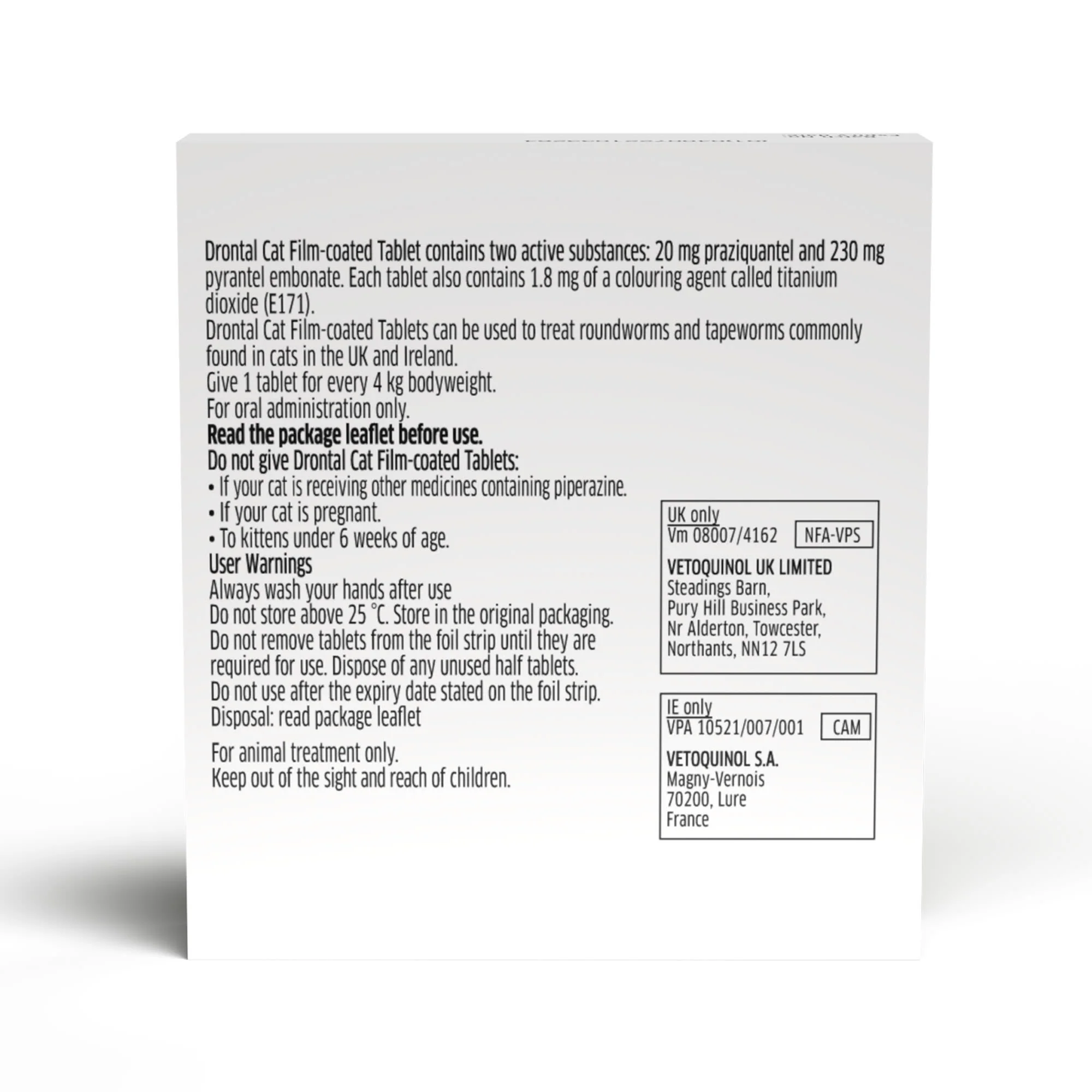 Drontal Wormer Tablets for Small and Medium Cats (2 to 4kg) - Image 4