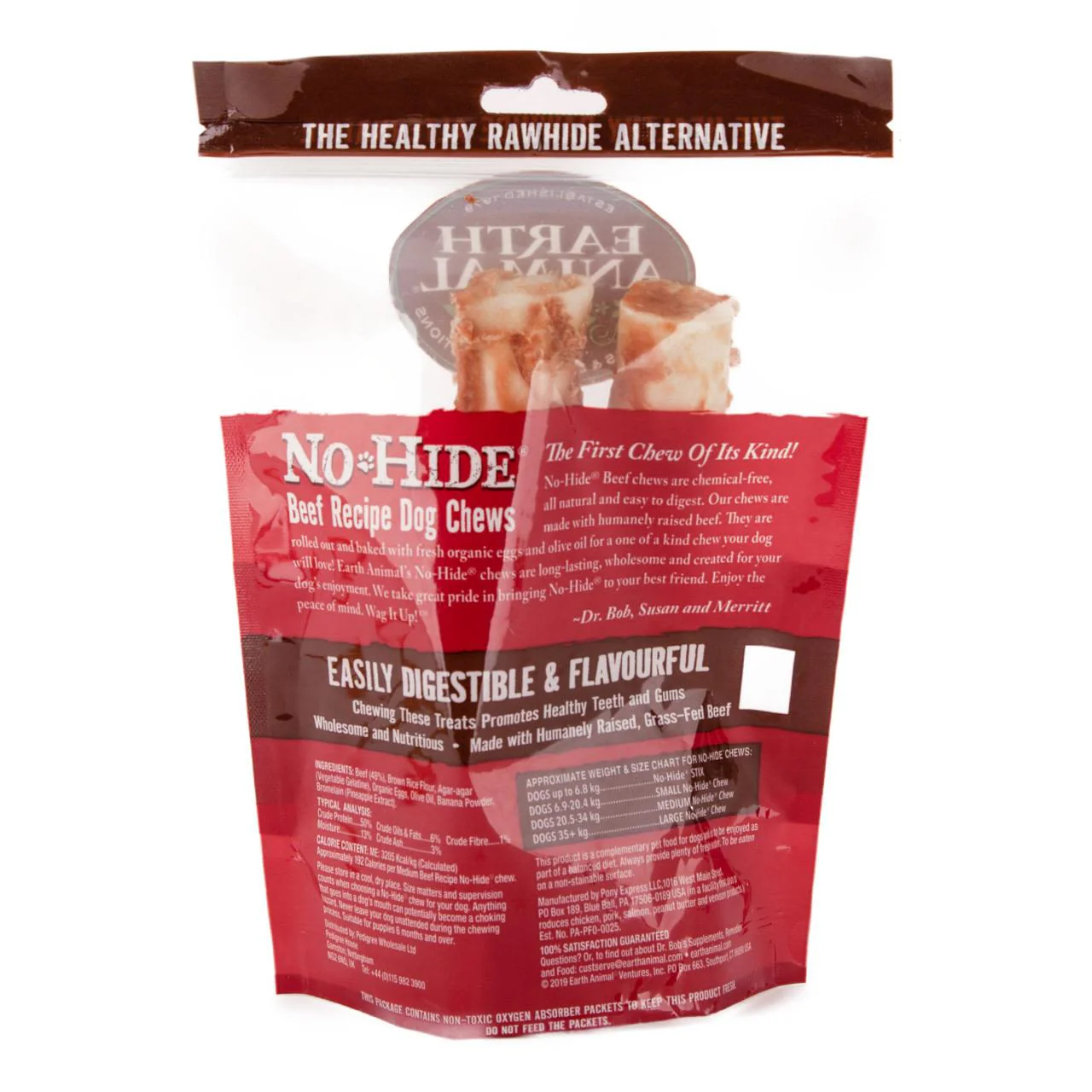 Earth Animal No Hide Beef Medium Chew Dog Treat - Image 2