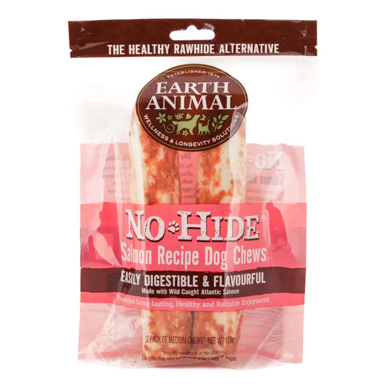 Earth Animal No Hide Salmon Medium Chew Dog Treat
