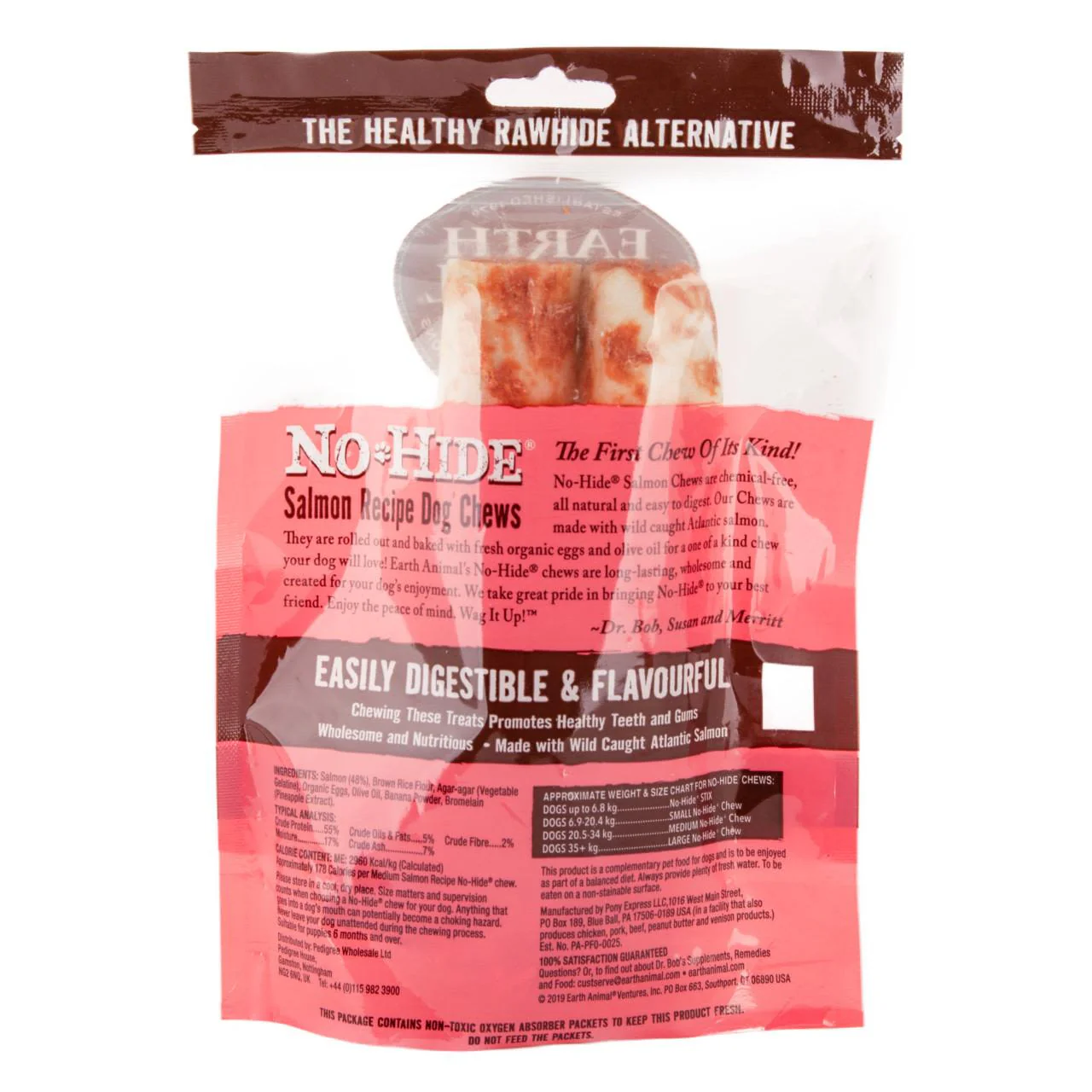 Earth Animal No Hide Salmon Medium Chew Dog Treat - Image 2