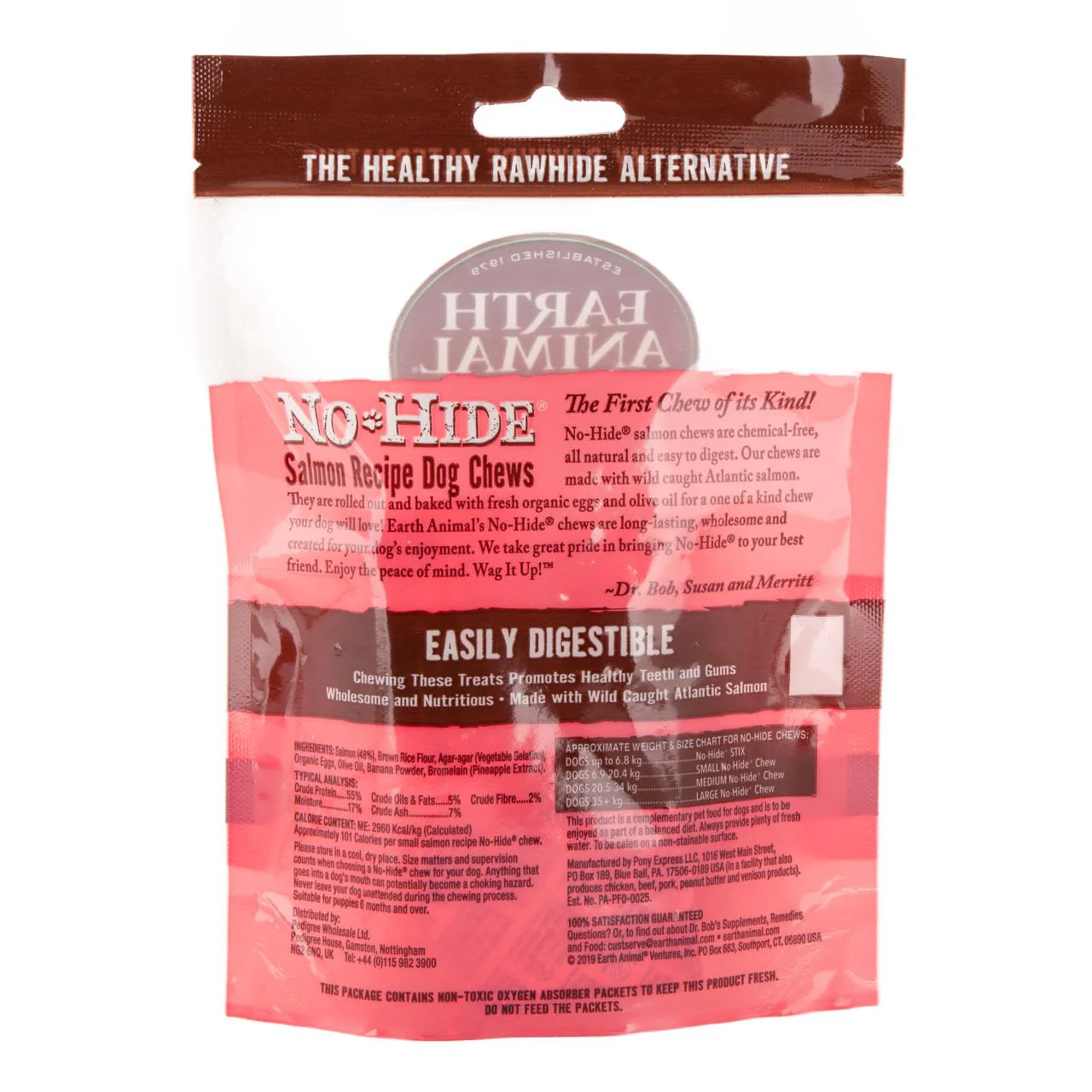 Earth Animal No Hide Salmon Small Chew Dog Treat - Image 2