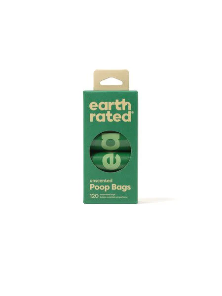Earth Rated 120 Bags on 8 Refill Rolls Poop Bags