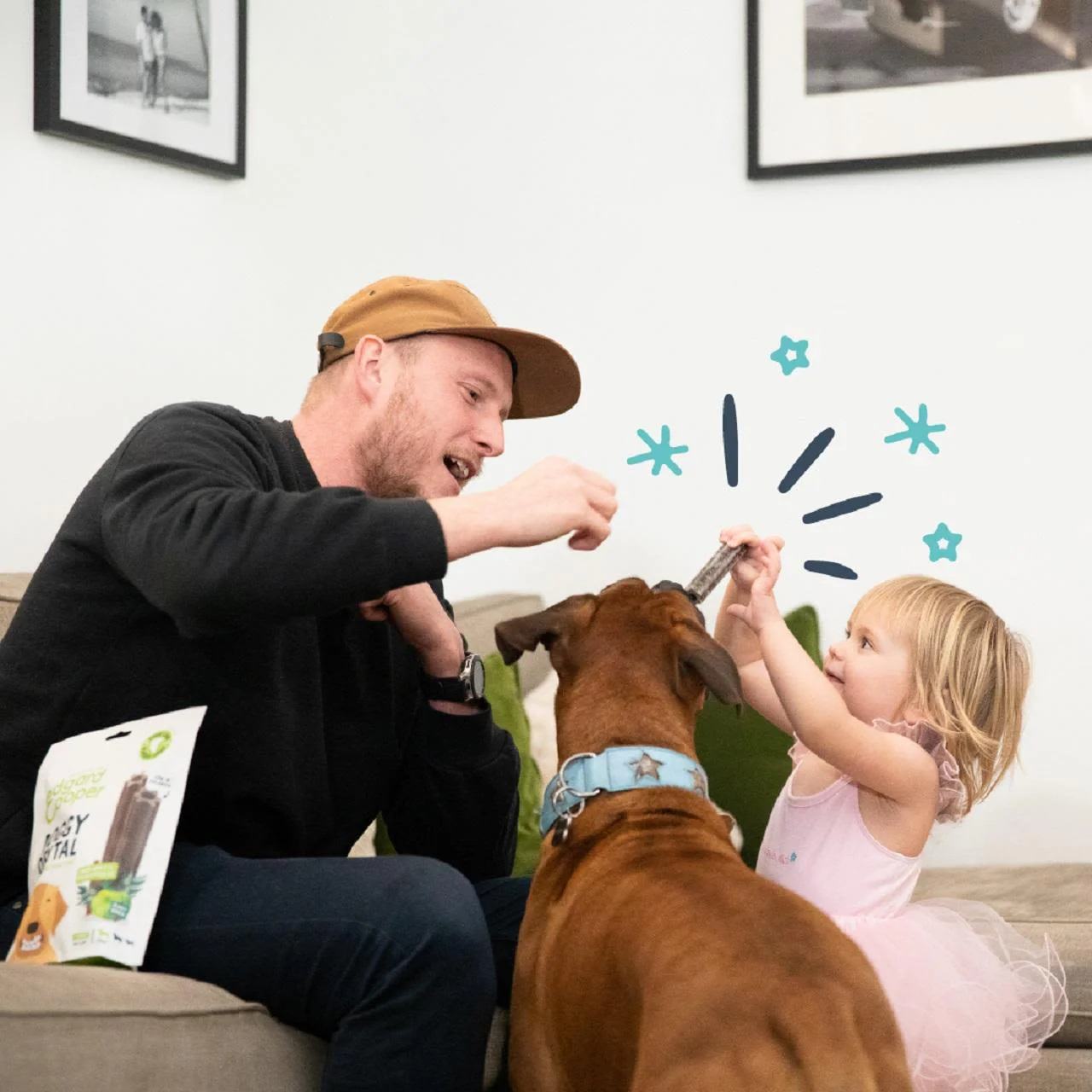 Edgard & Cooper Apple & Eucalyptus Large Doggy Dental Treat - Image 3