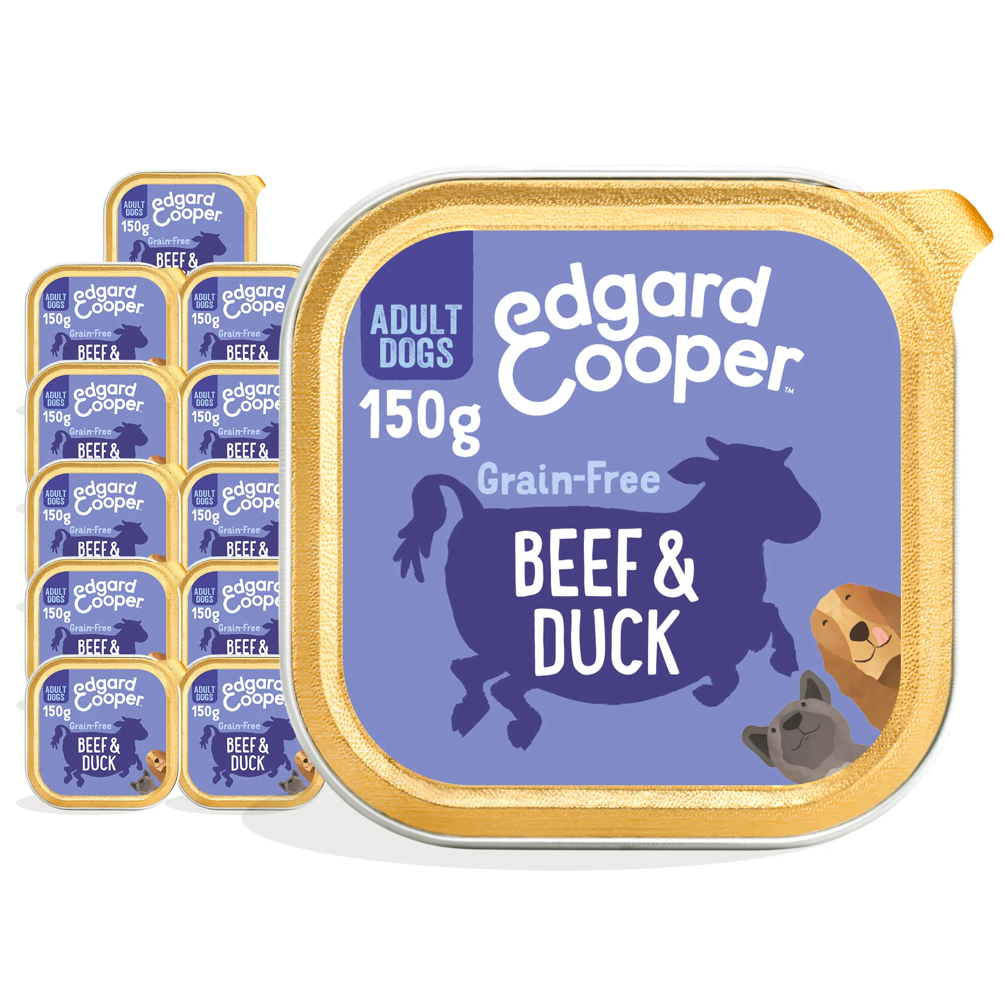 Edgard Cooper Grain Free Adult Beef & Duck Wet Dog Food - Image 2