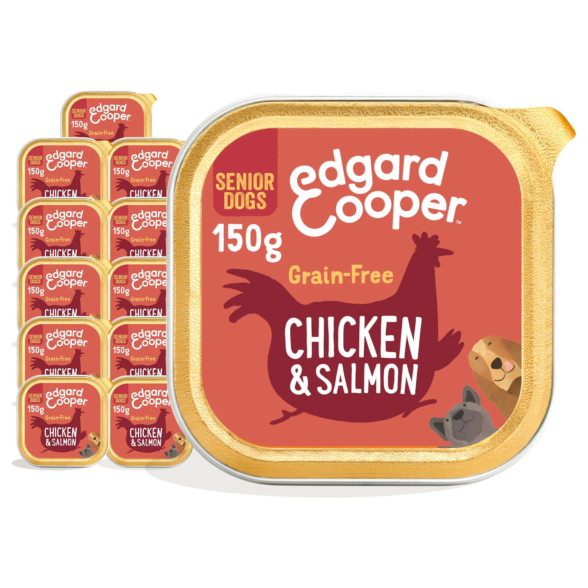 Edgard Cooper Grain Free Senior Chicken & Salmon Wet Dog Food - Image 2