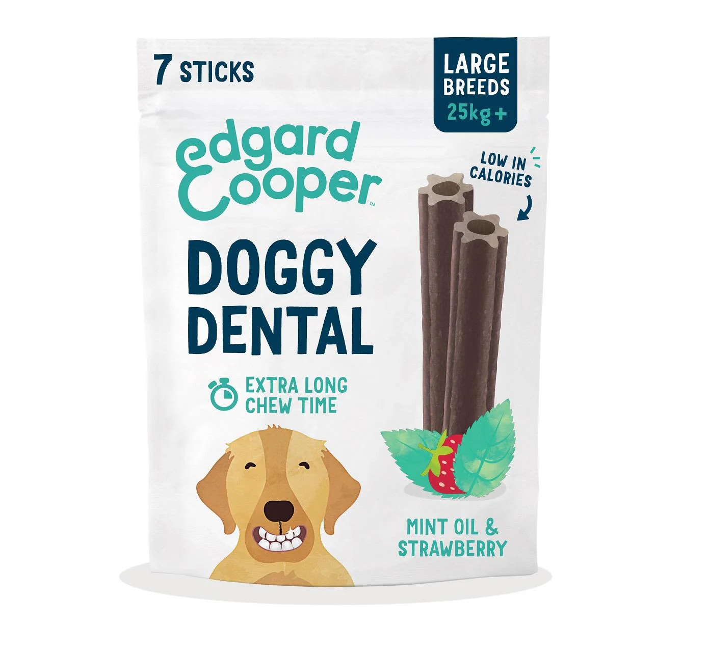 Edgard & Cooper Strawberry & Mint Large Doggy Dental Treat - Image 2