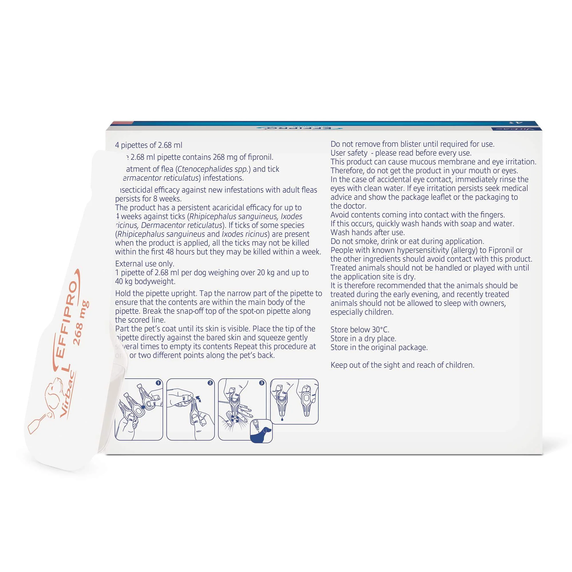 Effipro Spot-On Flea & Tick Treatment for Large Dogs (20-40kg) - Image 2