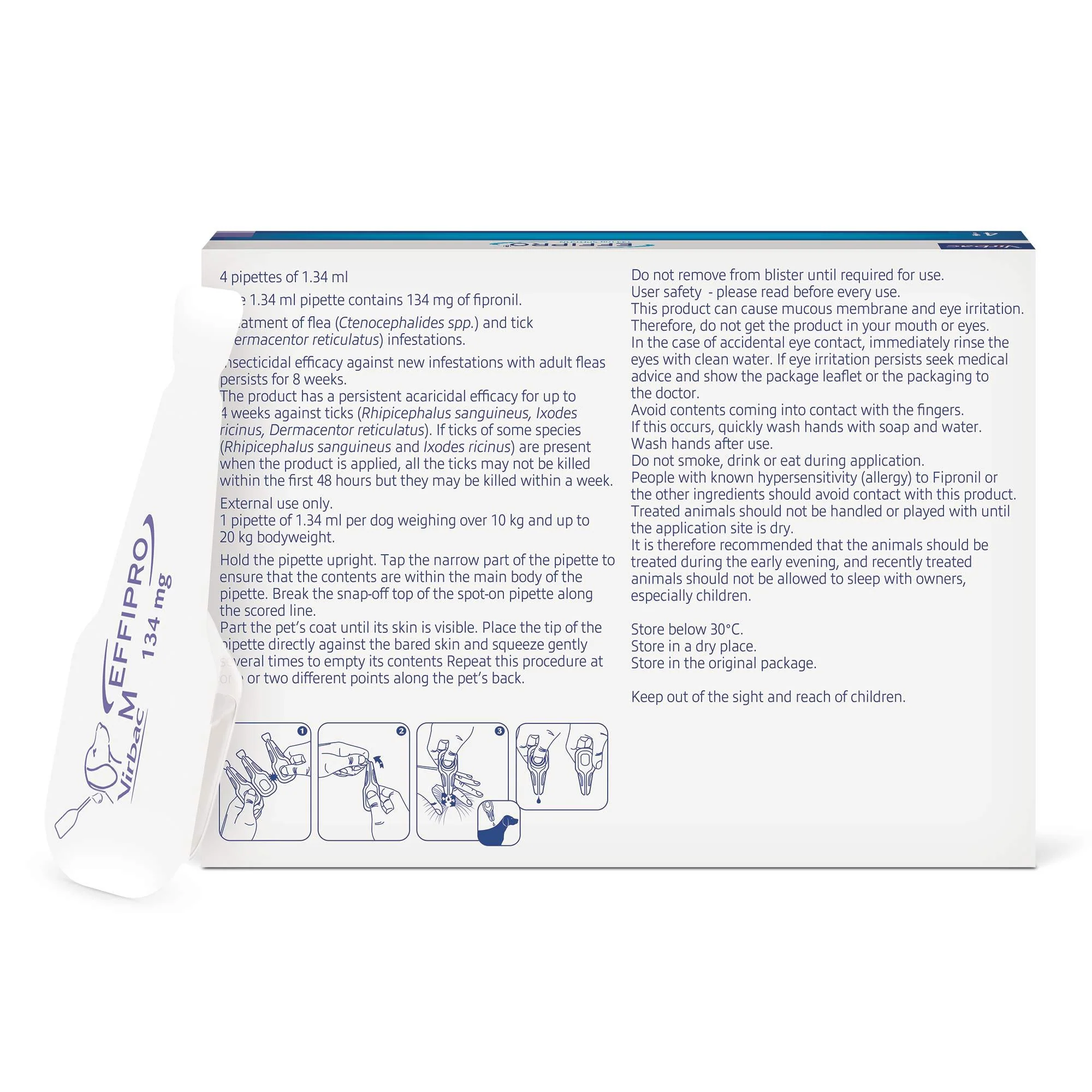 Effipro Spot-On Flea & Tick Treatment for Medium Dogs (10-20kg) - Image 2