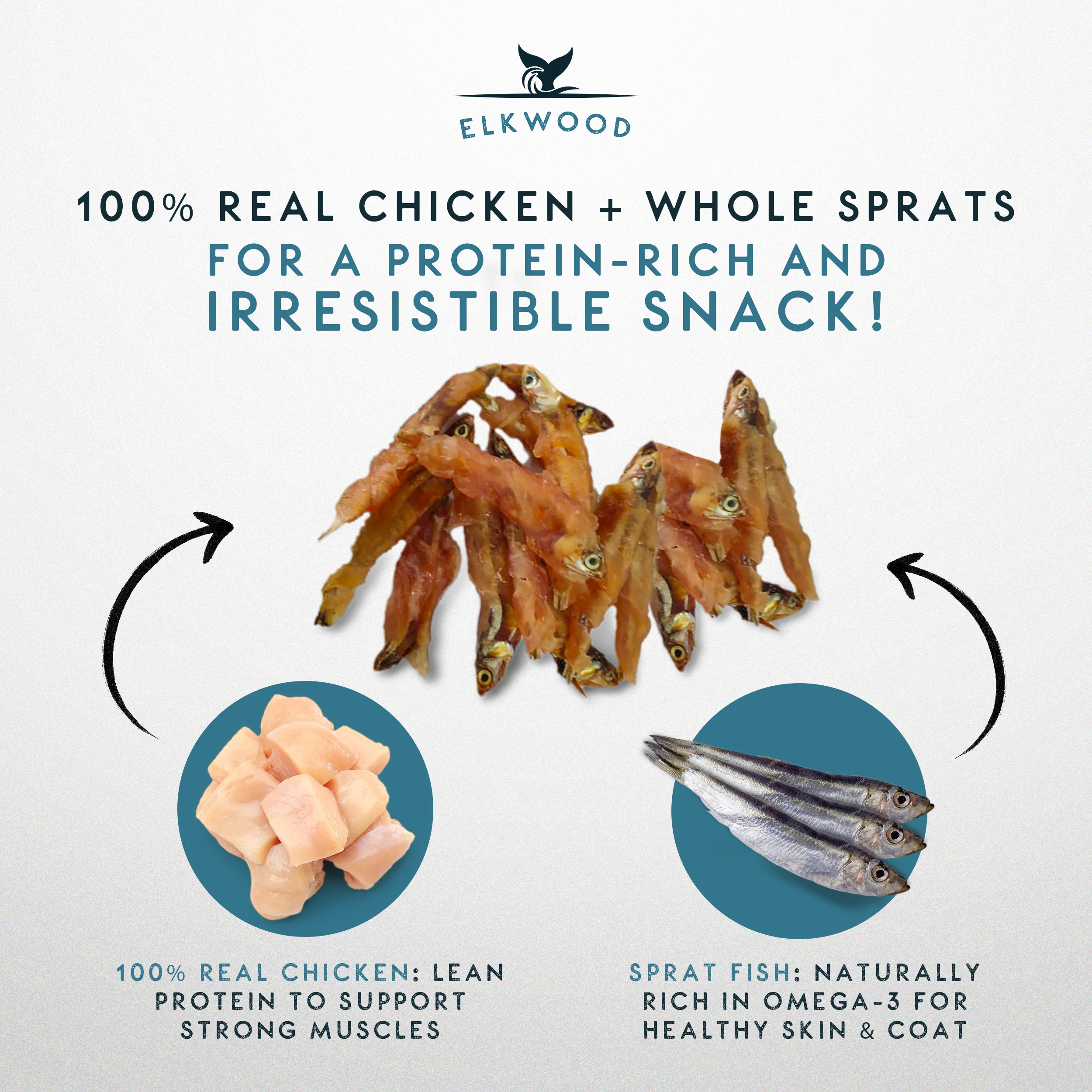 Elkwood 100% Chicken Wrapped Sprats | 70g - Image 4
