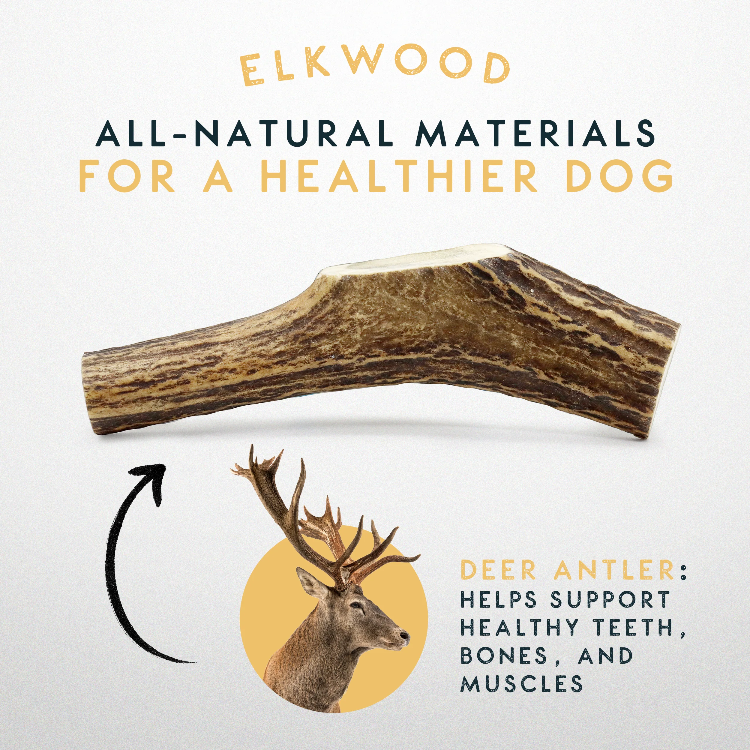 Elkwood 100% Natural Split Antler Chew | Large - Image 4