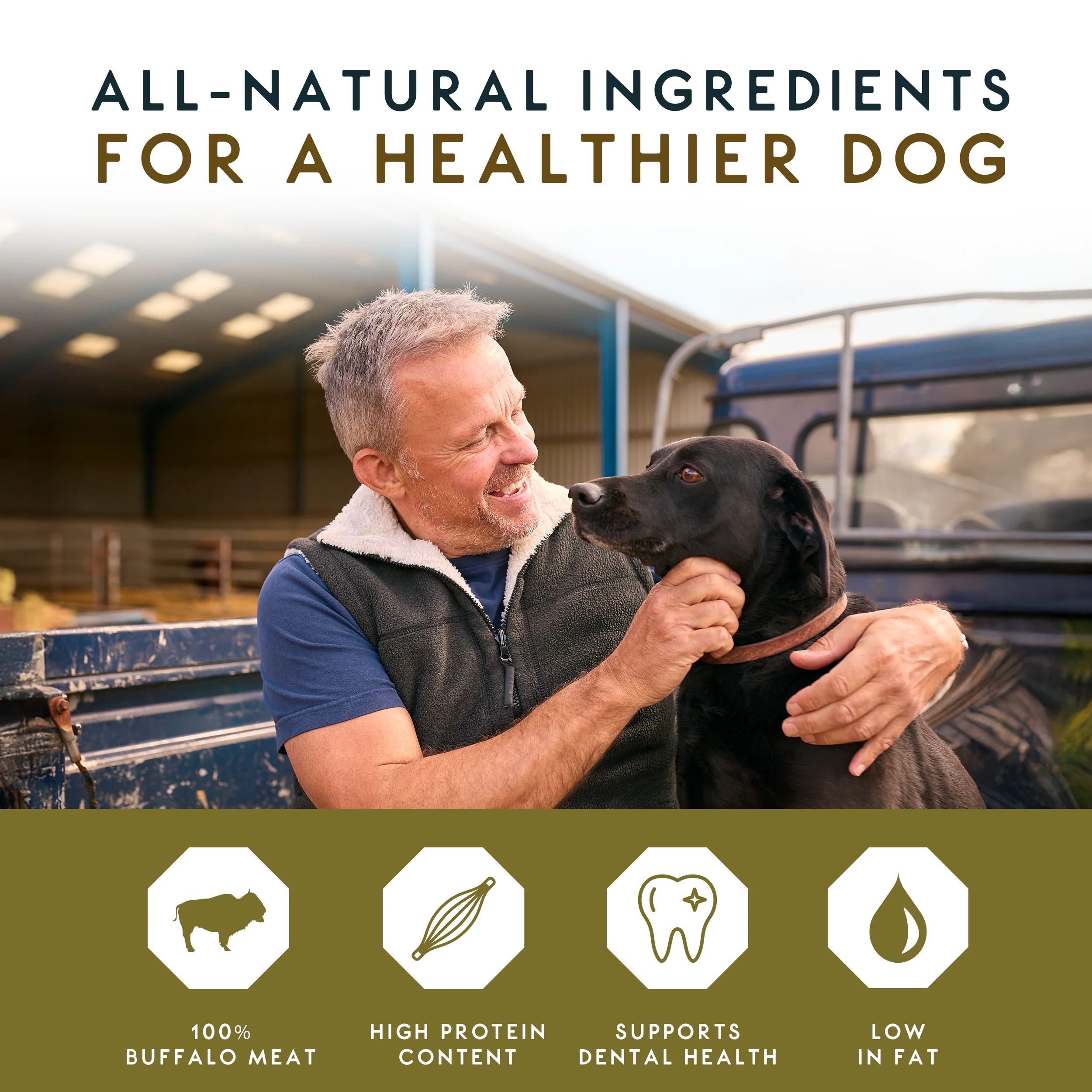 Elkwood 100% Buffalo Paddywack Dog Chew | 220g - Image 3