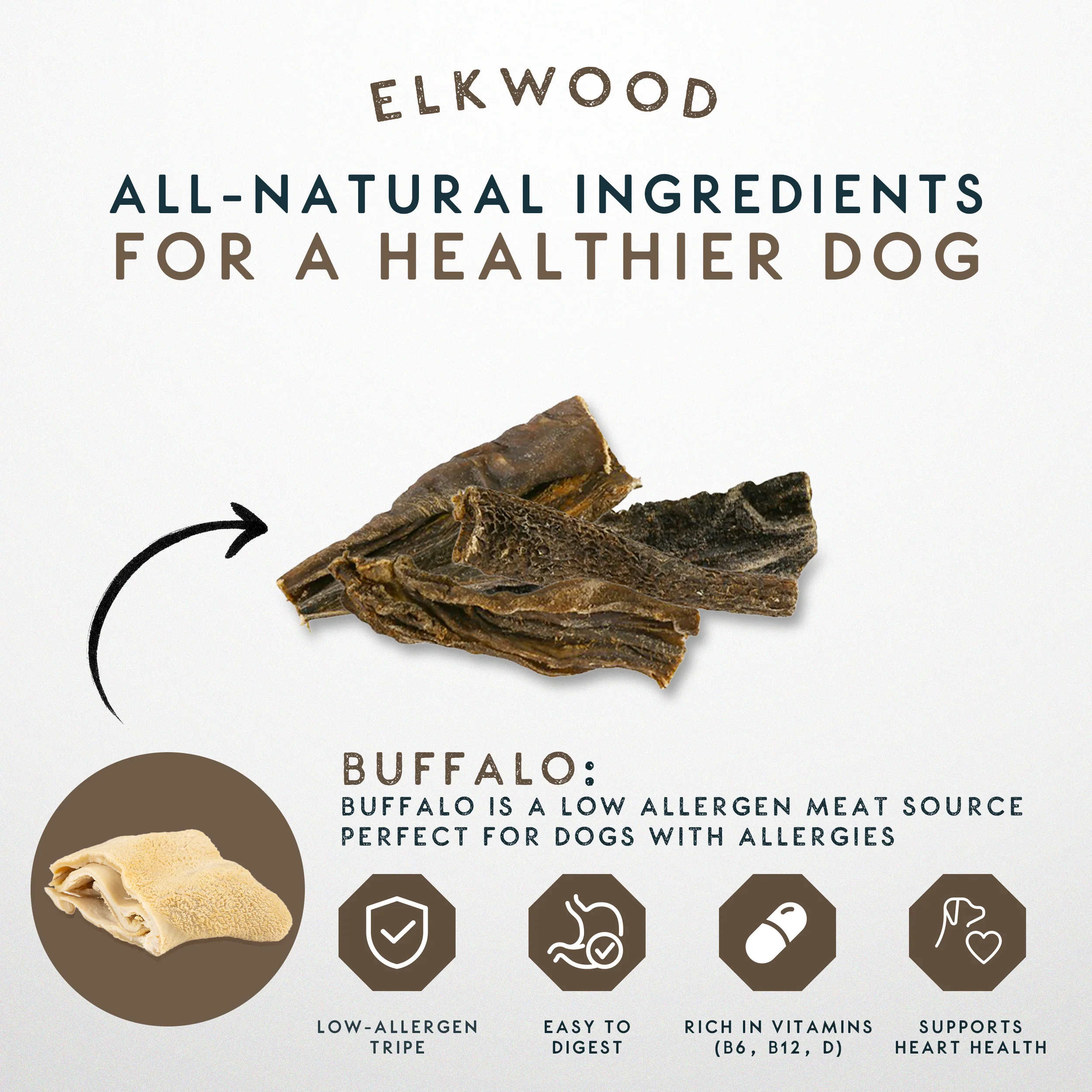 Elkwood 100% Buffalo Tripe Sticks Dog Treat | 200g - Image 4