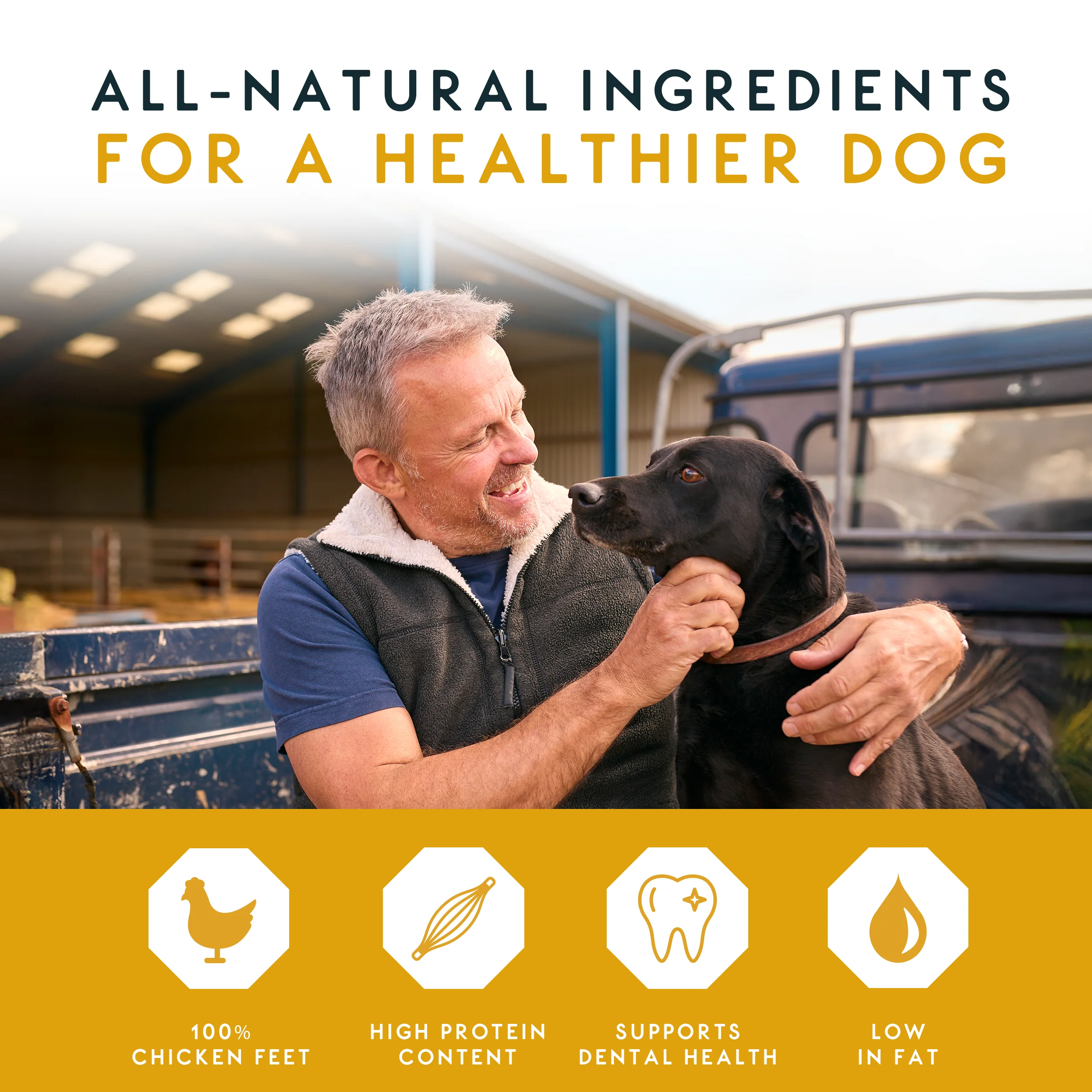 Elkwood 100% Chicken Feet Dog Treat | 160g - Image 3