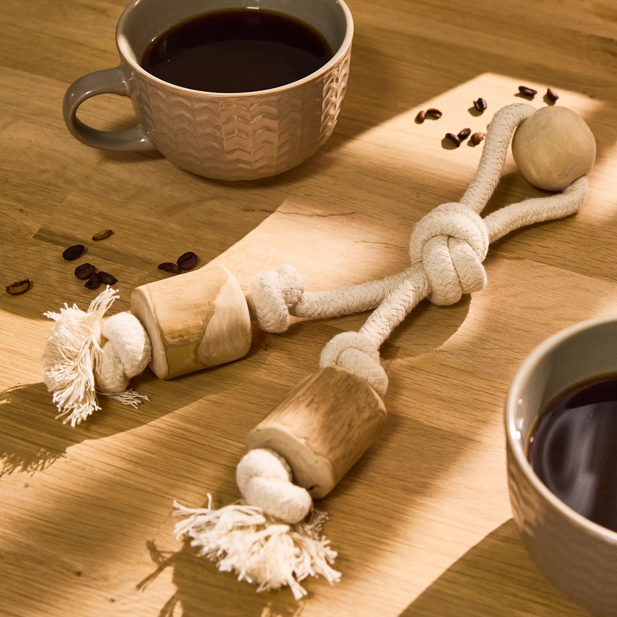 Elkwood Coffee Wood Double Rope Dog Toy - Image 2