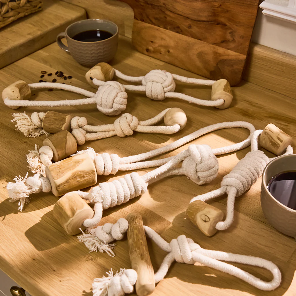 Elkwood Coffee Wood Double Rope Dog Toy - Image 3