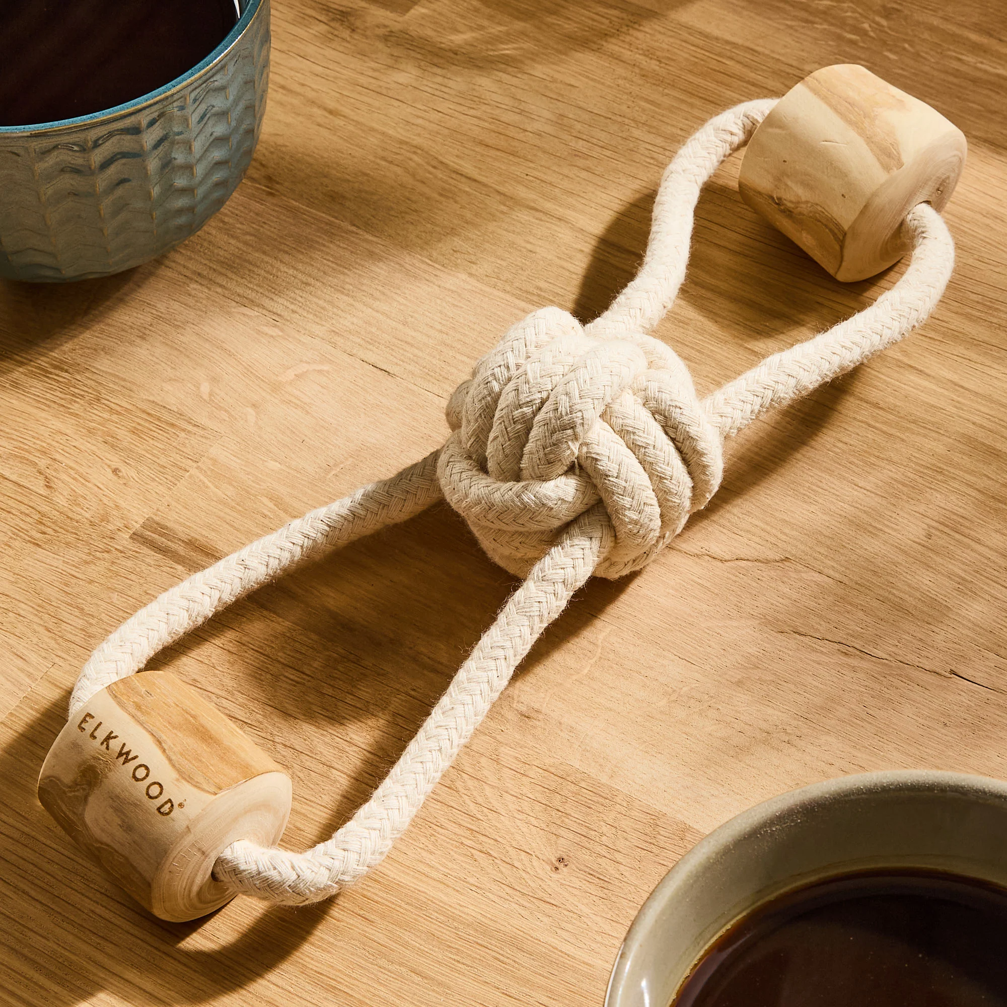 Elkwood Coffee Wood Knot Dumbell Dog Toy - Image 2