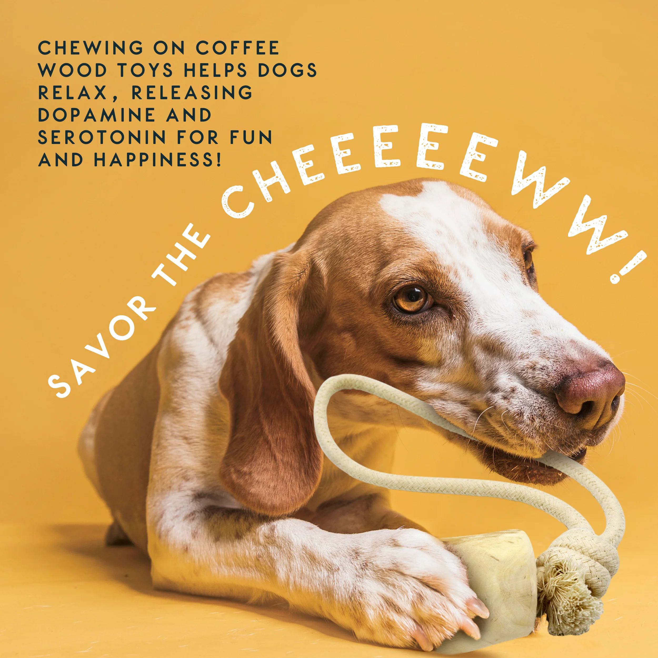 Elkwood Coffee Wood Rope Dog Toy - Image 5
