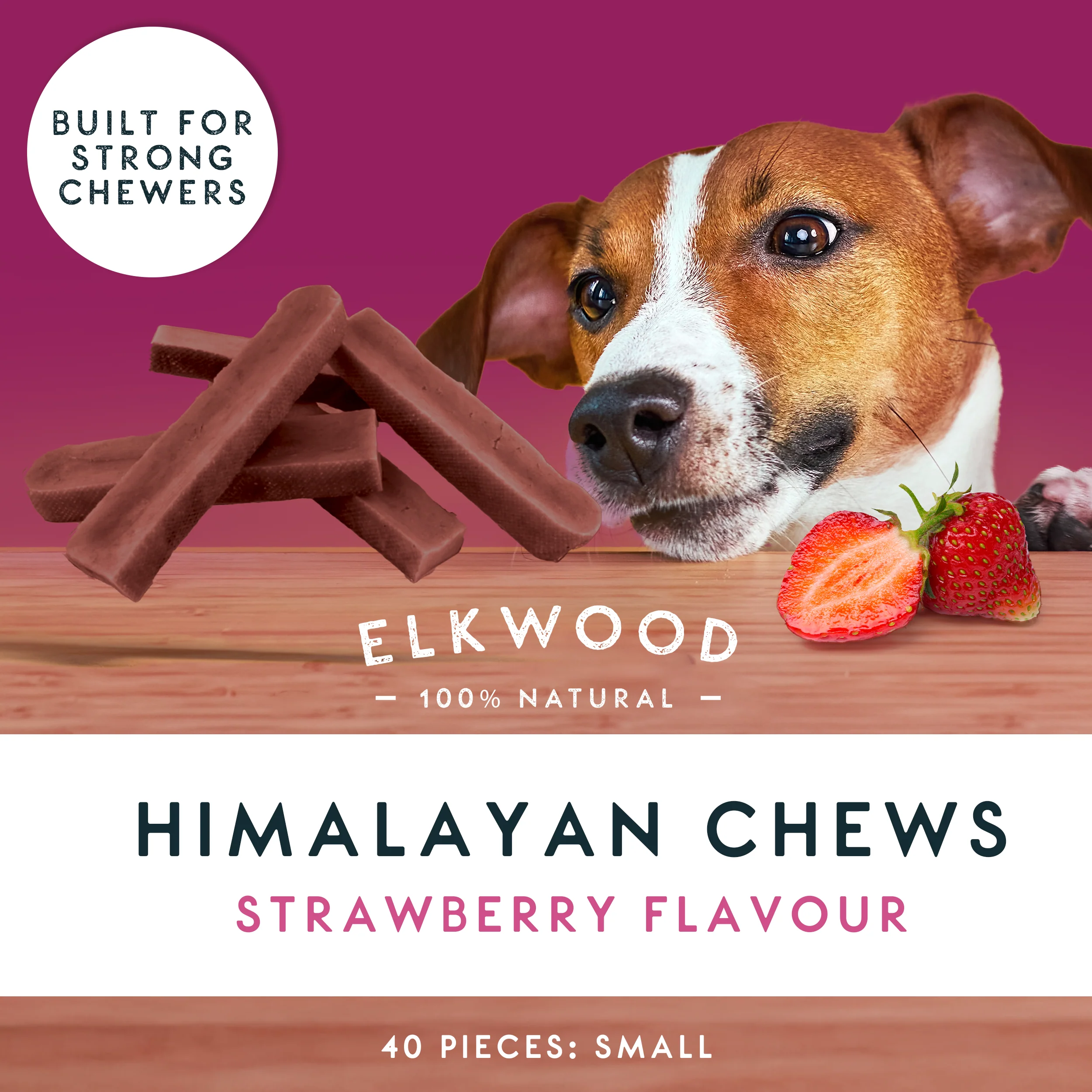 Elkwood Himalayan Strawberry Dog Chew – Small - Image 2
